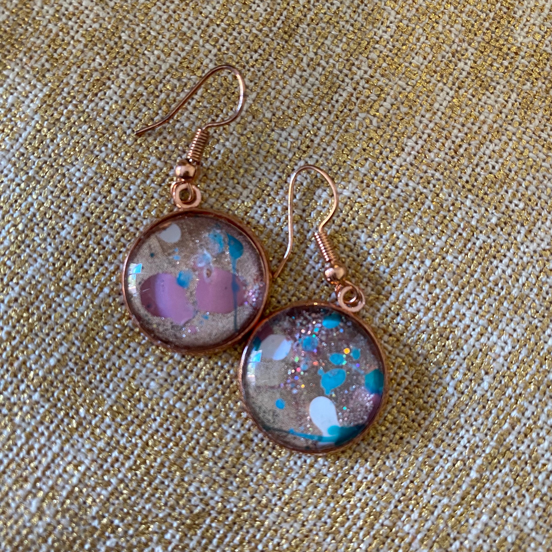 French Cocktail Earrings Handmade - One of a Kind Earrings