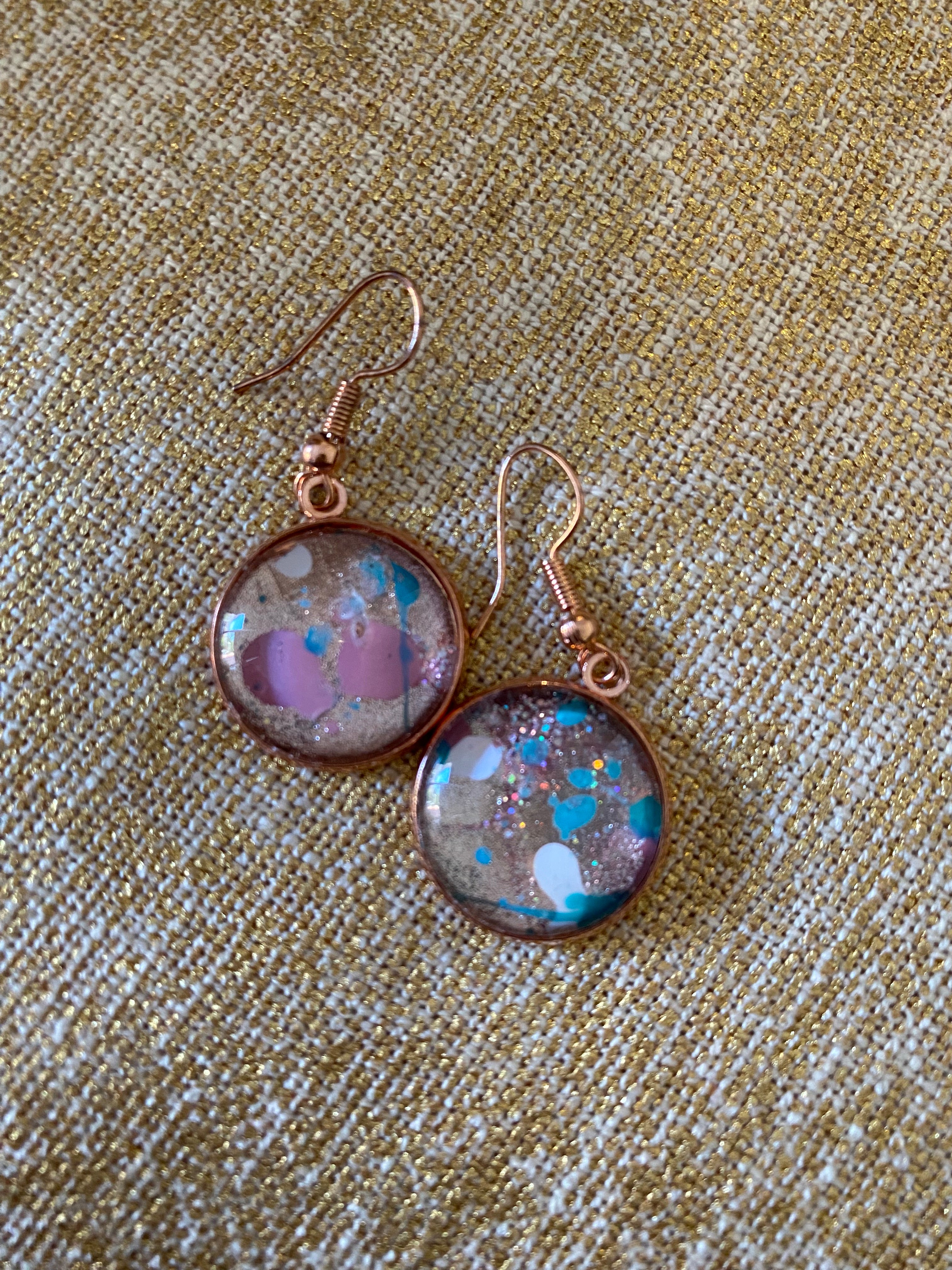 French Cocktail Earrings Handmade - One of a Kind Earrings
