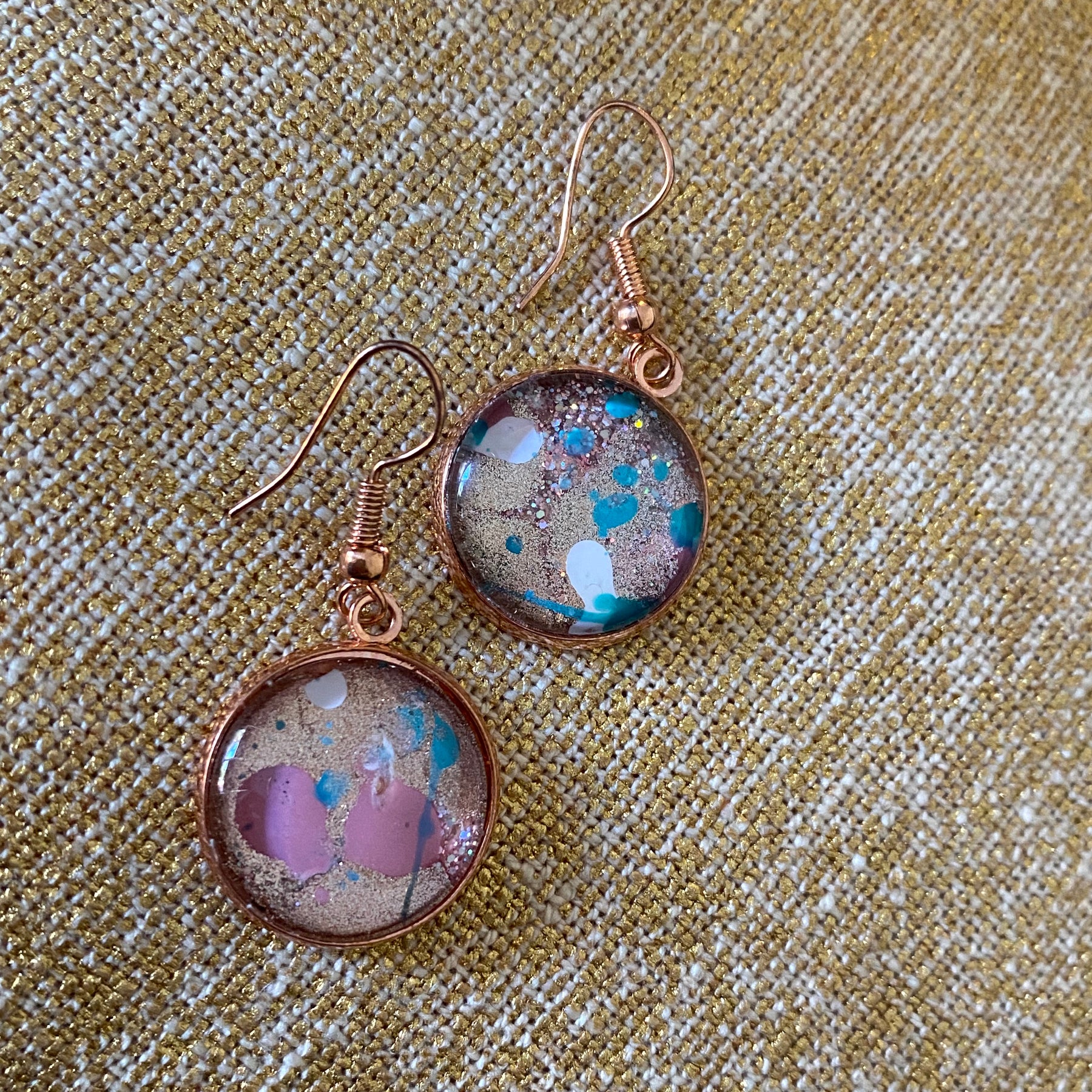 French Cocktail Earrings Handmade - One of a Kind Earrings