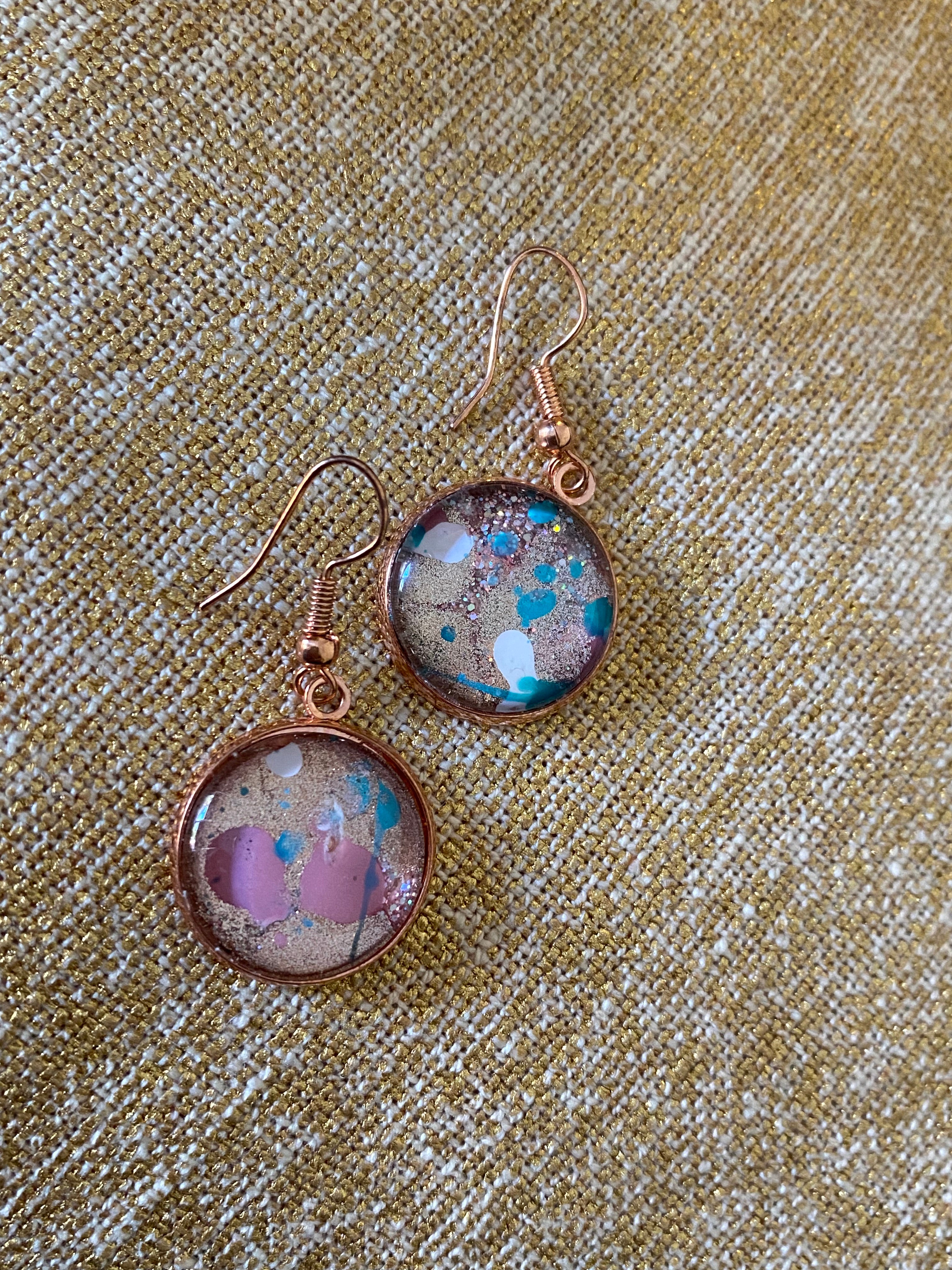 French Cocktail Earrings Handmade - One of a Kind Earrings