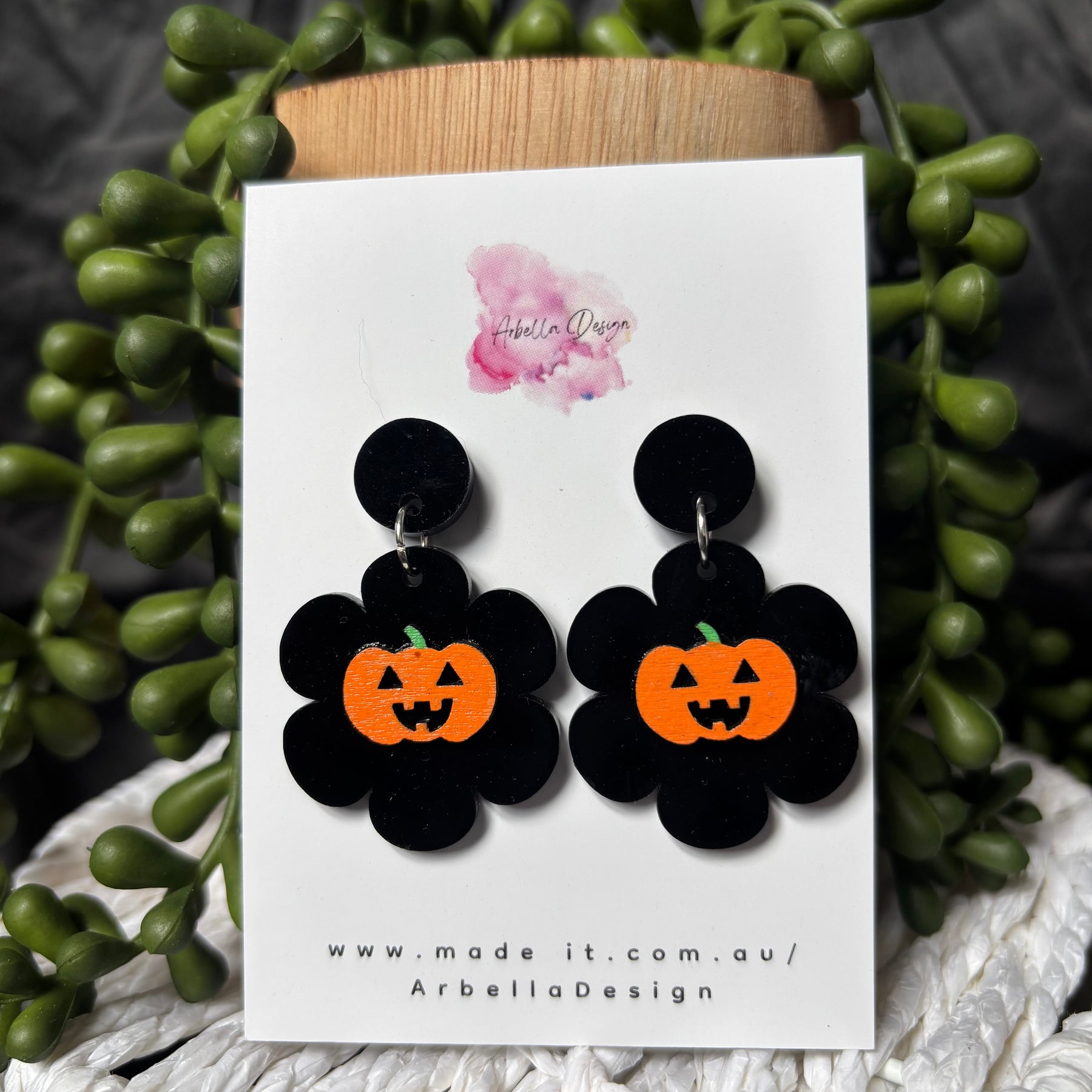 Happy pumpkin dangles