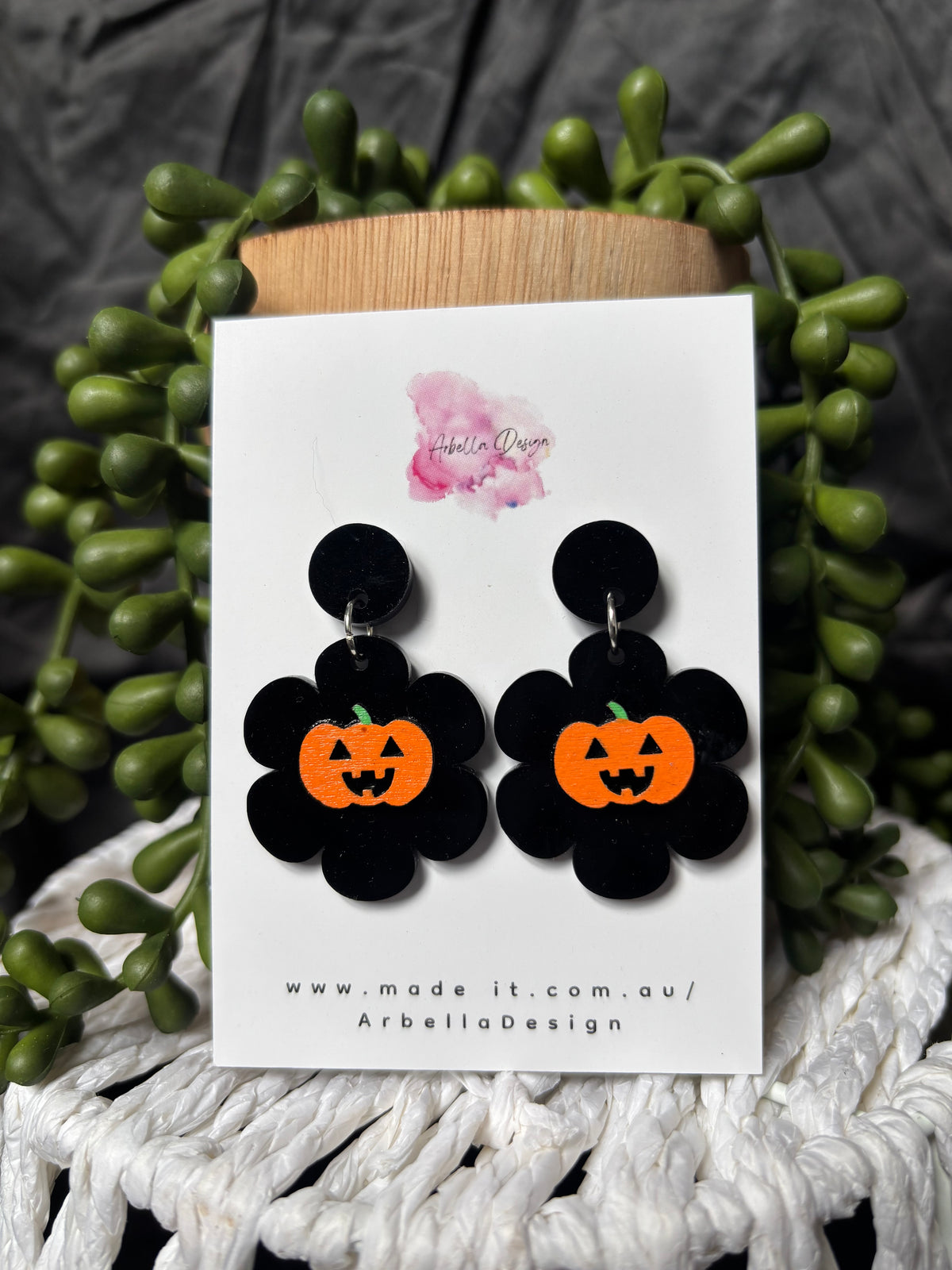 Happy pumpkin dangles
