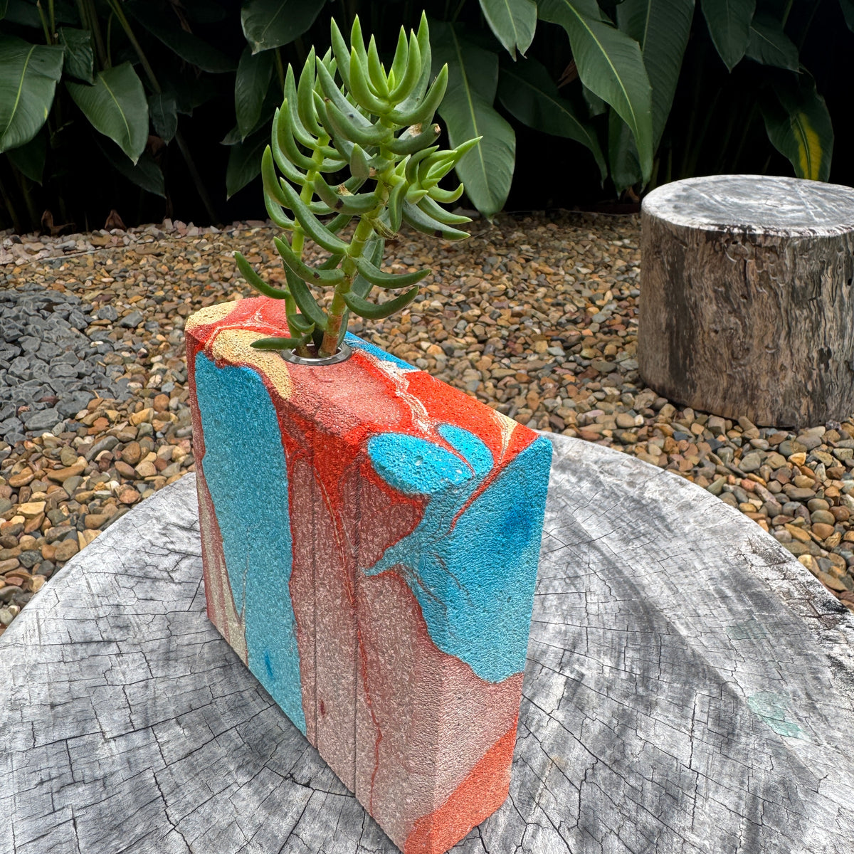 Wild Canyon Hand-sculpted concrete vase