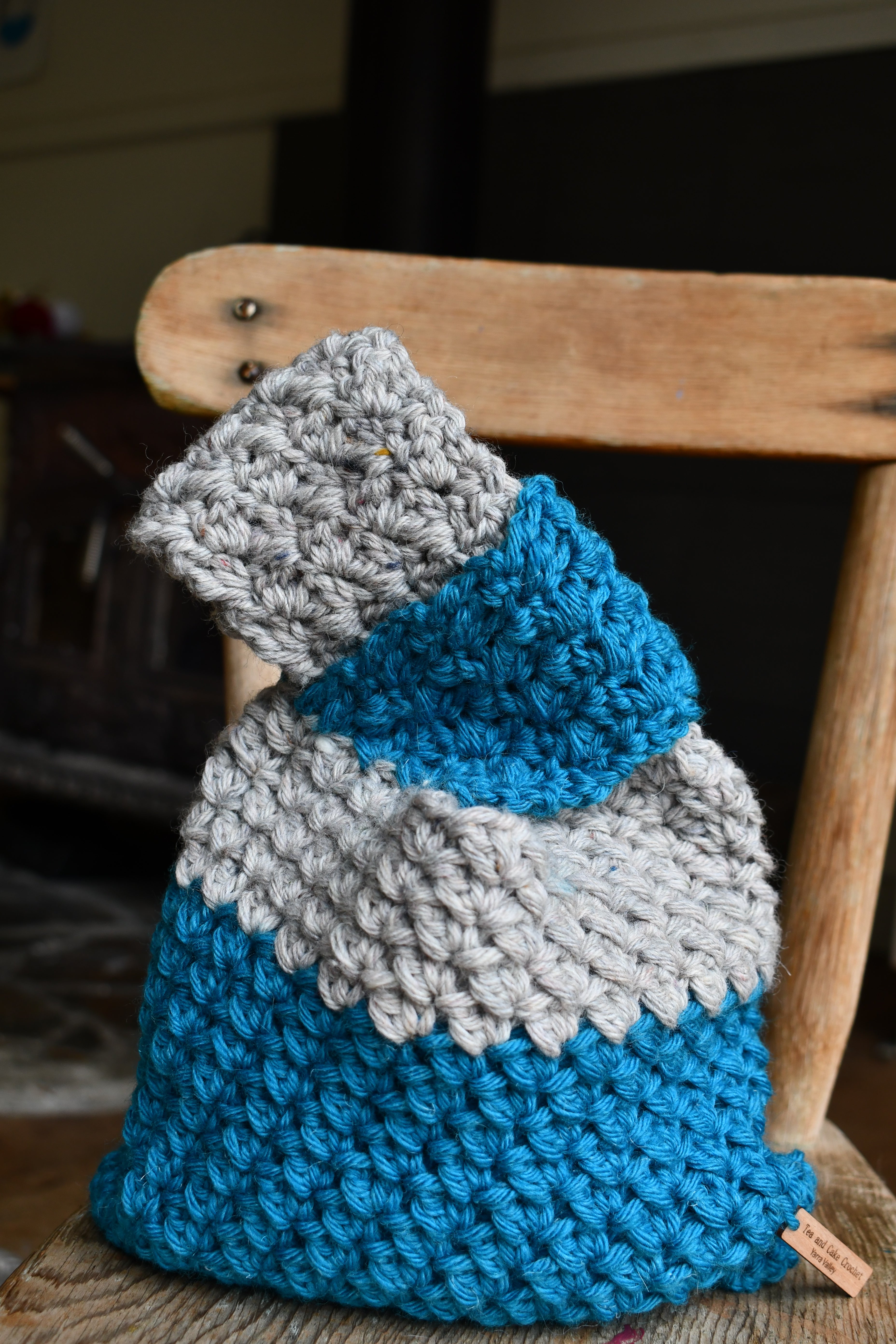 Japanese Knot Bag Unique Crochet Wrist Purse Handmade