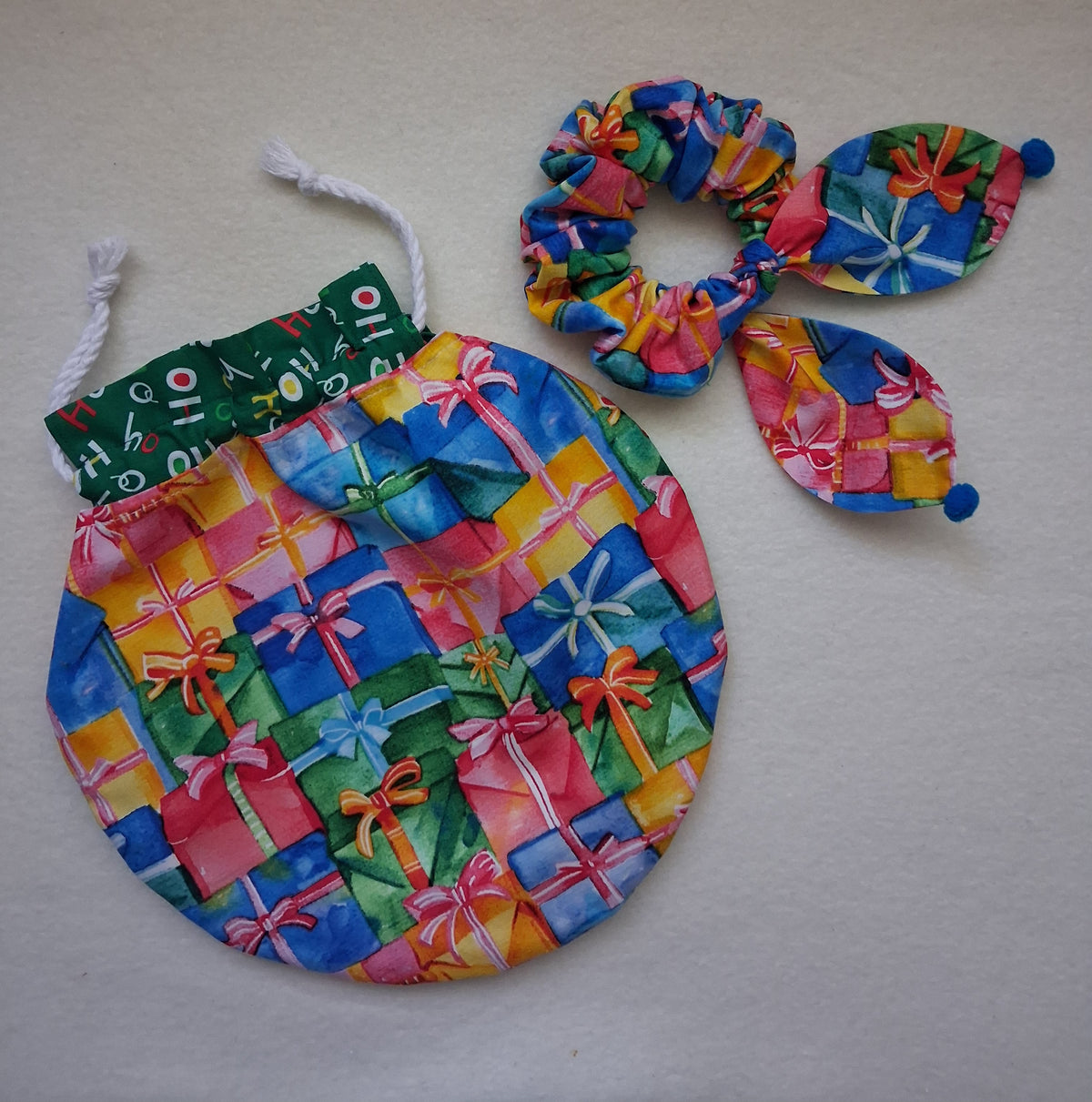 Children's Christmas Bauble Bag & scrunchie