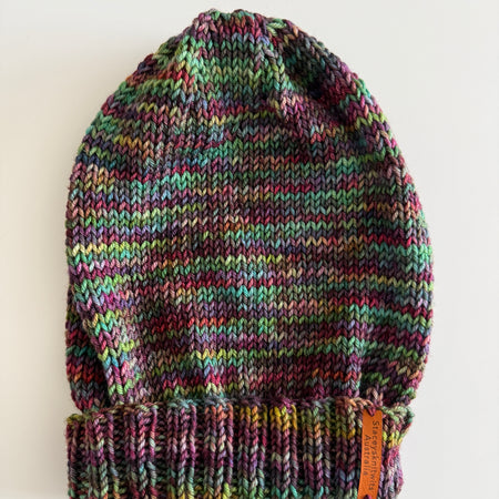 Hand Knitted Slouchy Beanie, Merino Beanie
