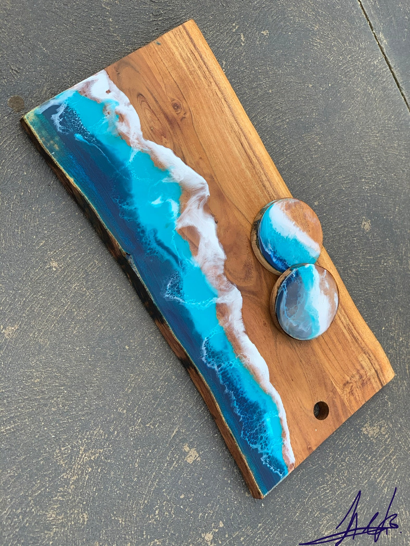 Ocean Resin board | platter | serving board | Charcuterie board| | gift ideas