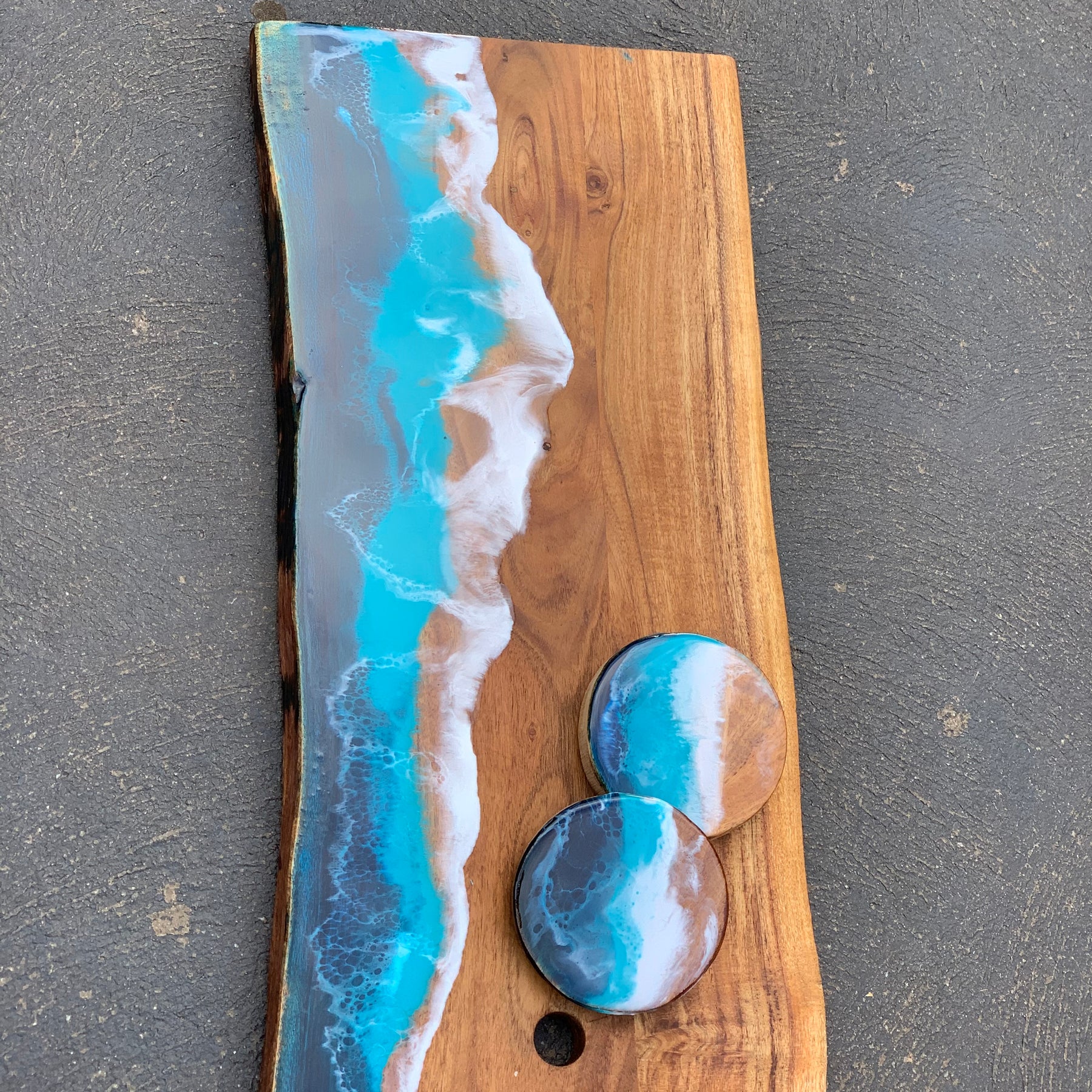 Ocean Resin board | grazing board | serving board | Charcuterie board