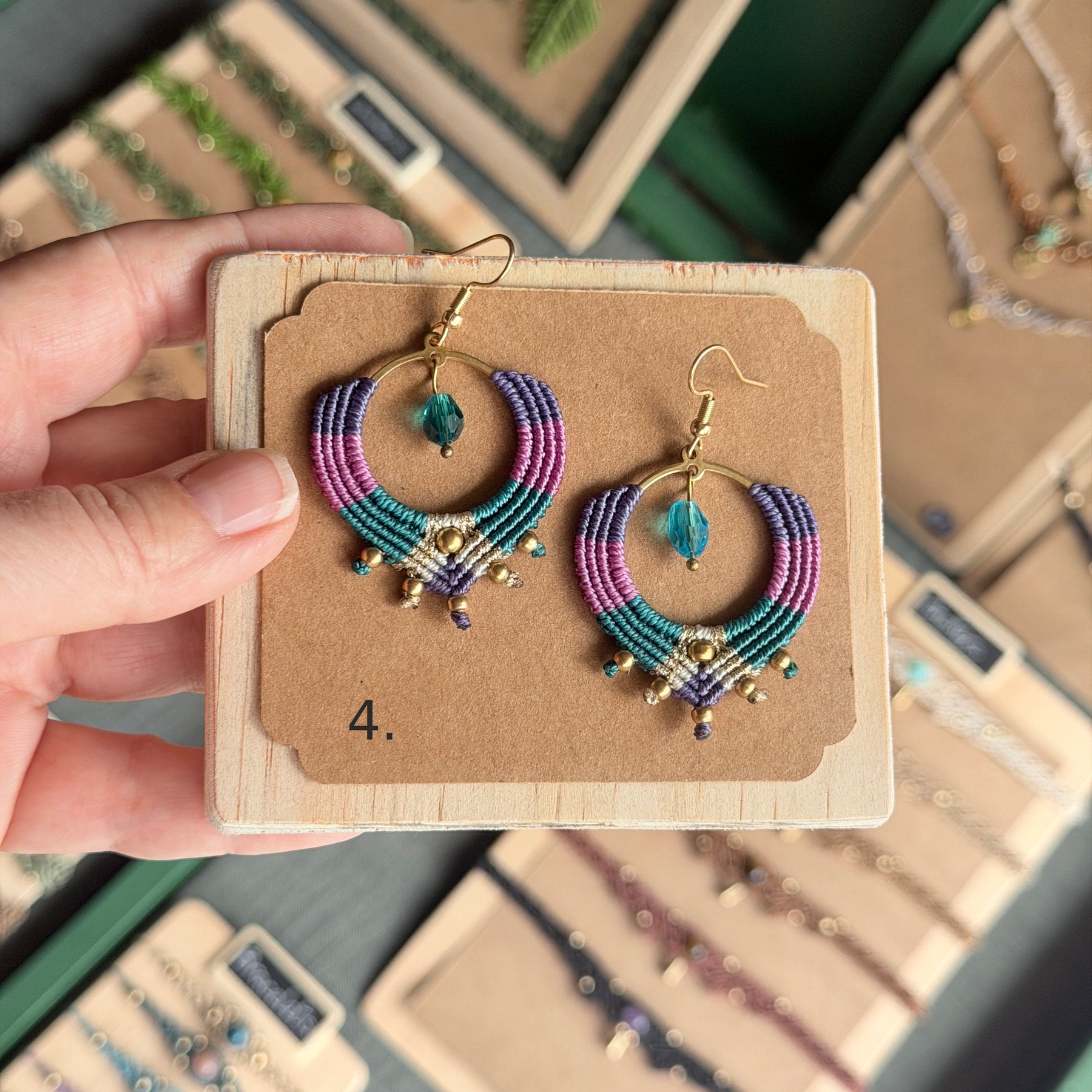 Macrame Multicolour Hoops - several options