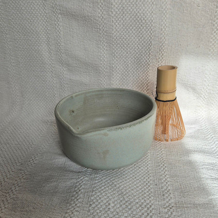 Dusky Eggshell Matcha Bowl