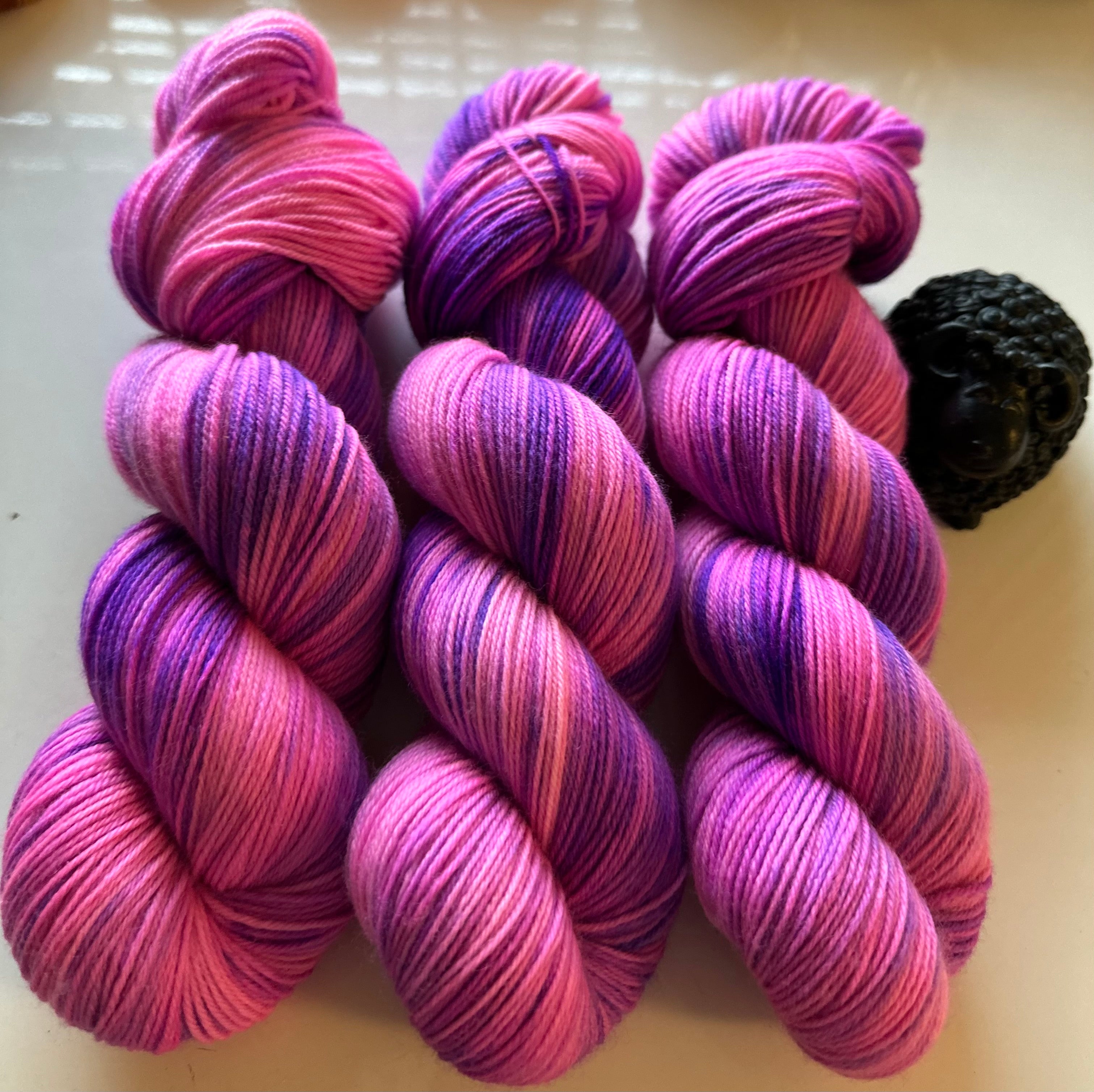 Pink Carnations - 4ply Deluxe Hand Dyed sock Yarn