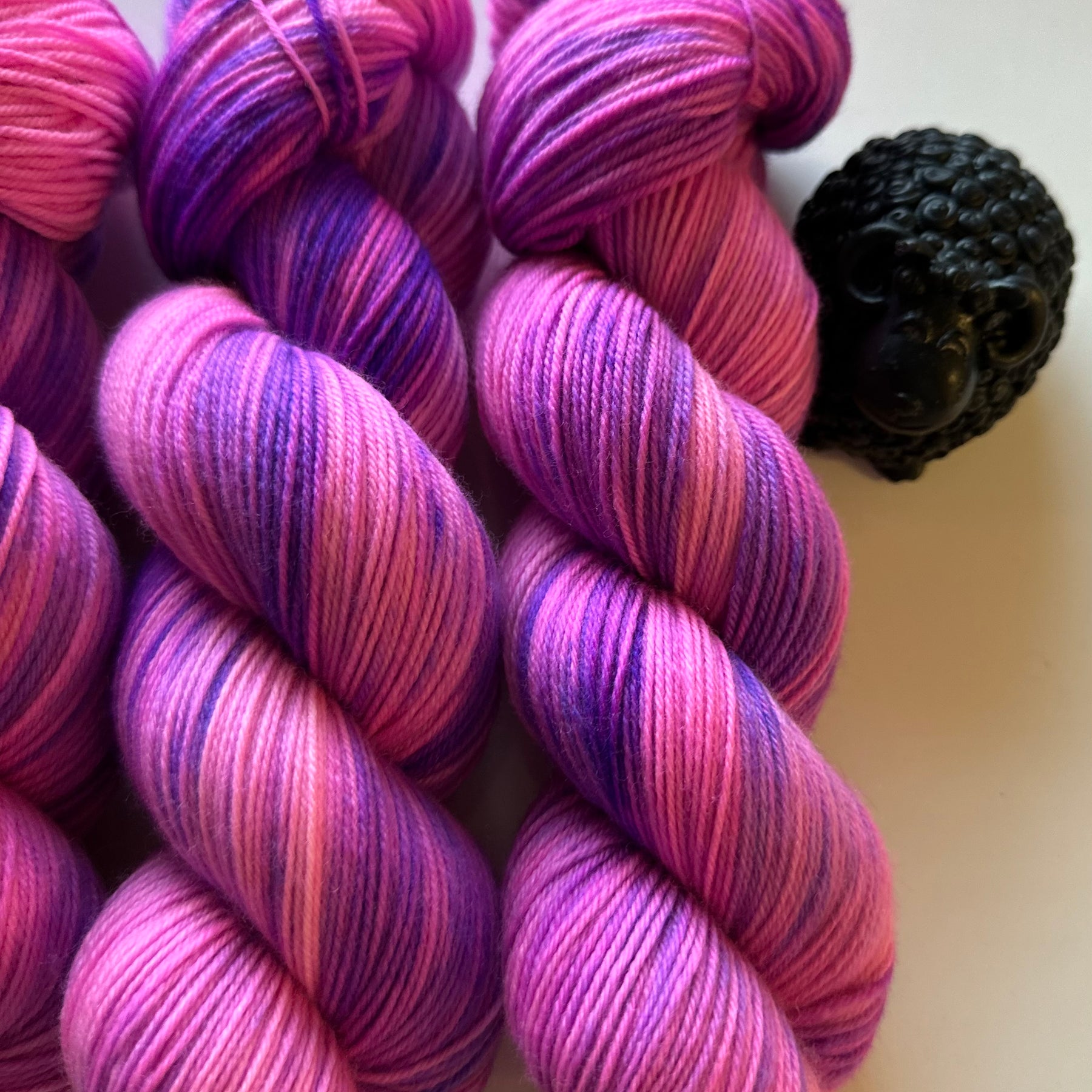 Pink Carnations - 4ply Deluxe Hand Dyed sock Yarn
