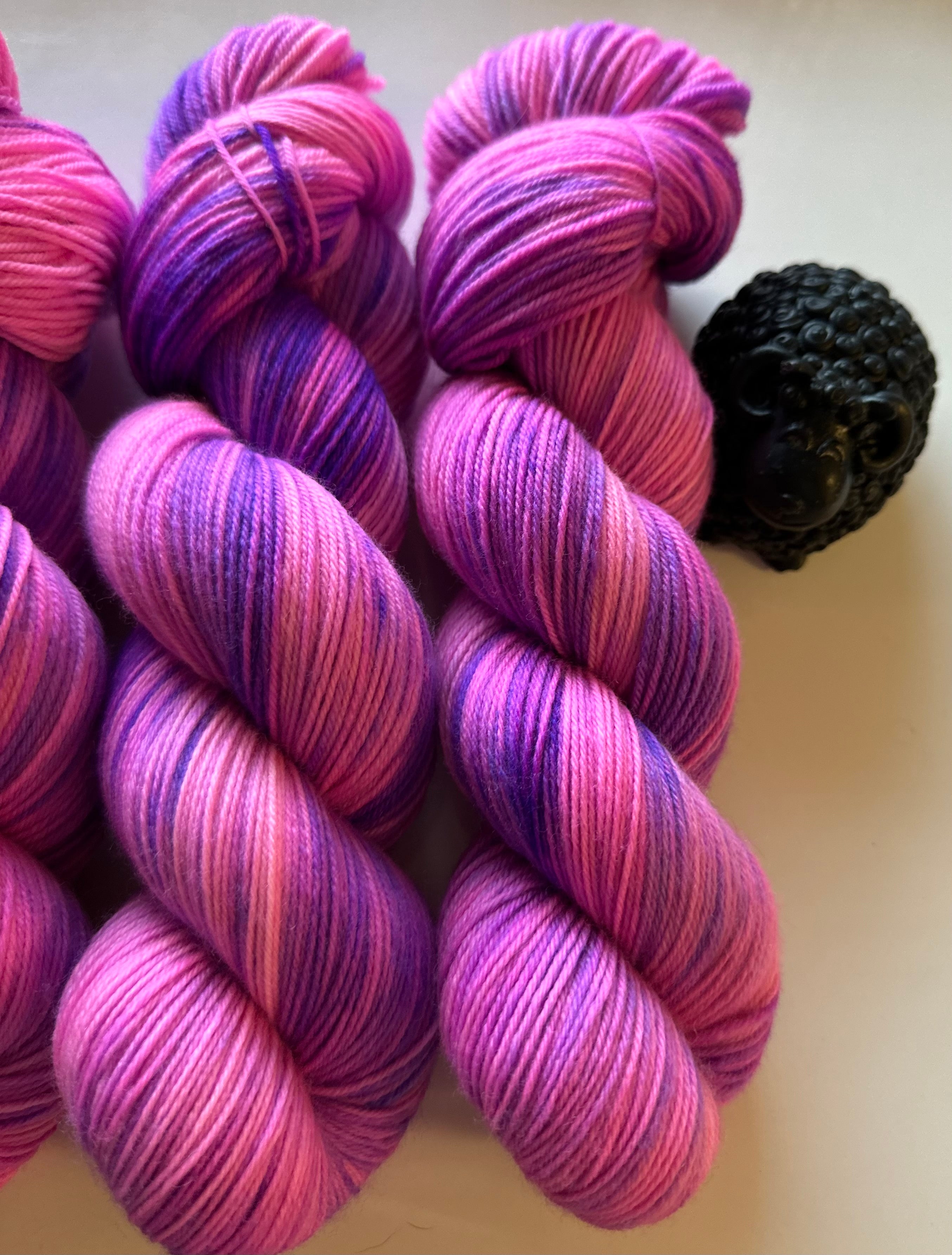 Pink Carnations - 4ply Deluxe Hand Dyed sock Yarn