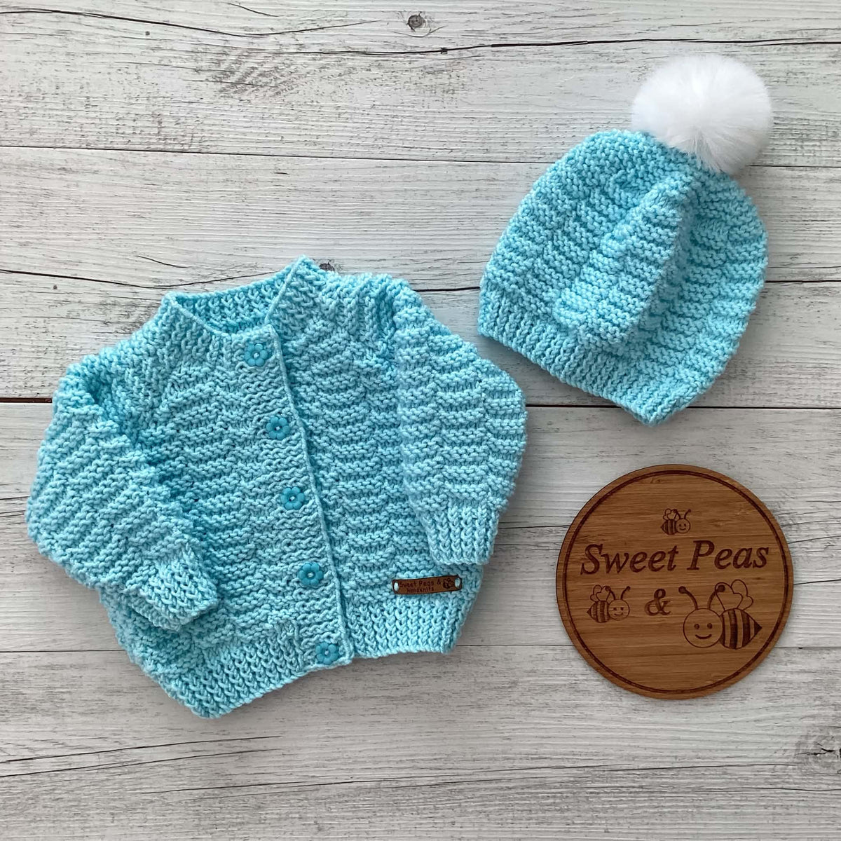 Baby Knitted Cardigan & Hat