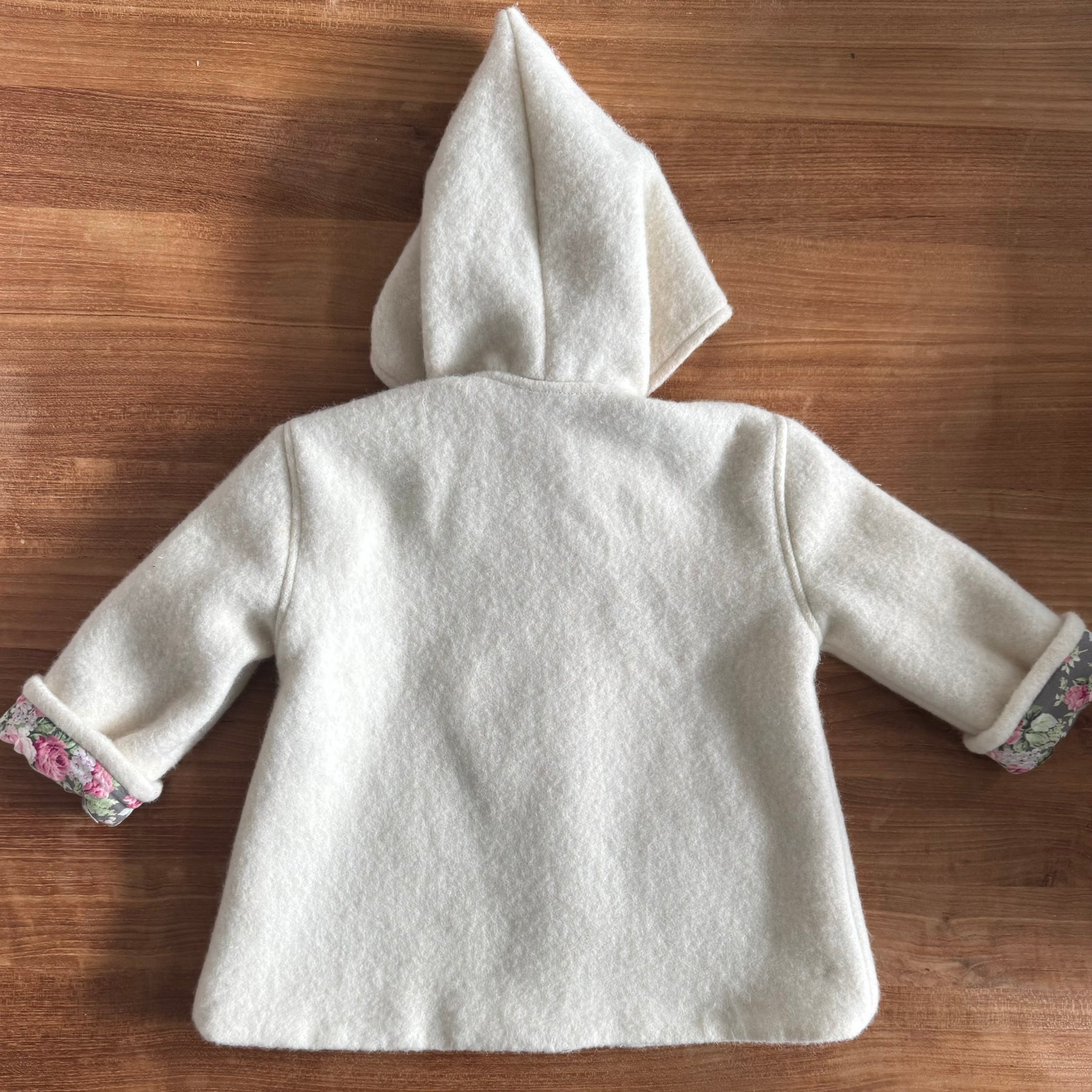 Woolen Girls Blanket Coat with Hand Embroidery