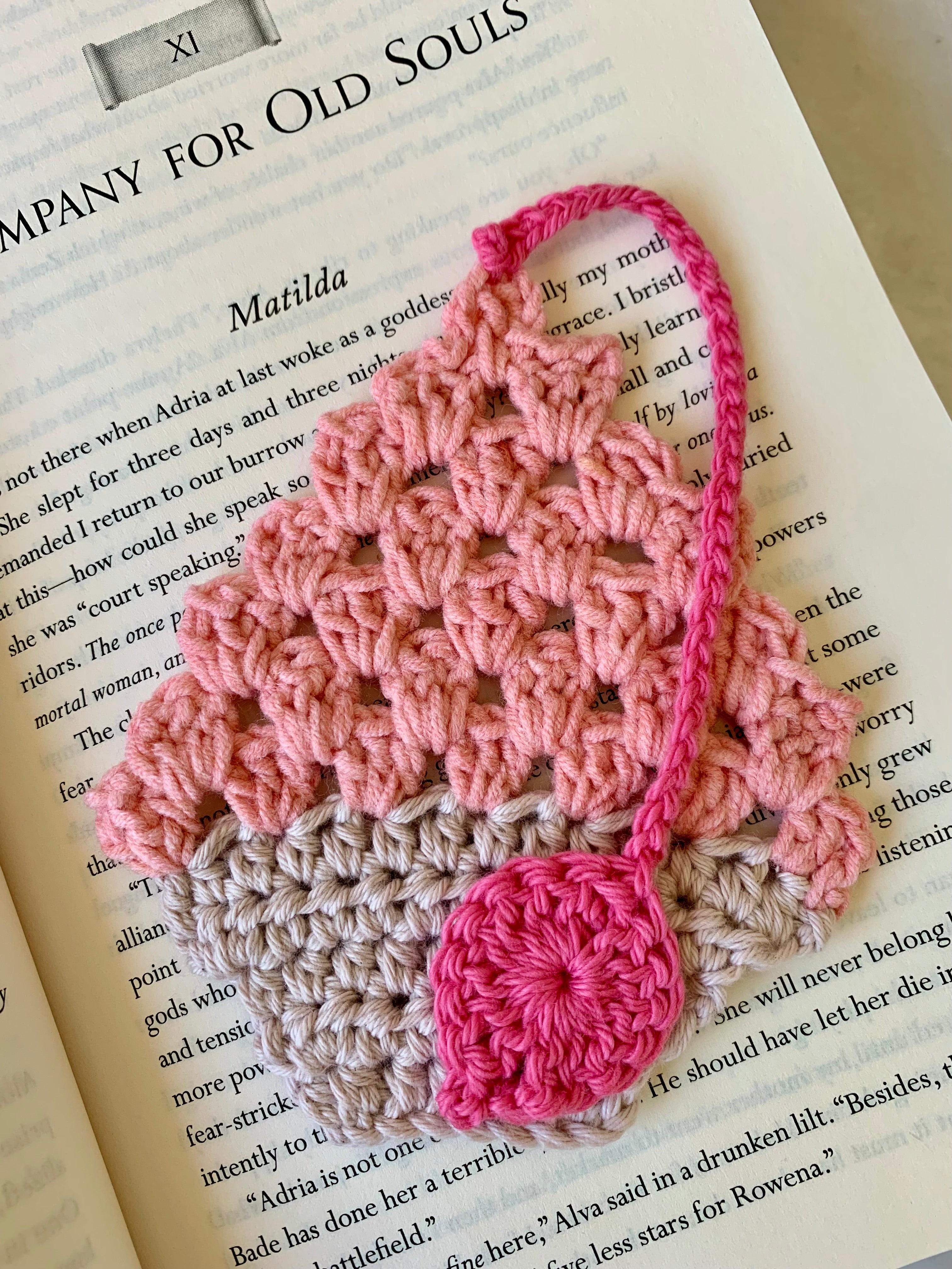 Crochet Cupcake Bookmark – Handmade Bookmark – Gift for Book Lovers – Teacher Present