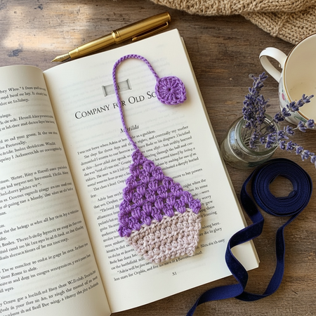 Crochet Cupcake Bookmark – Handmade Bookmark – Gift for Book Lovers – Teacher Present