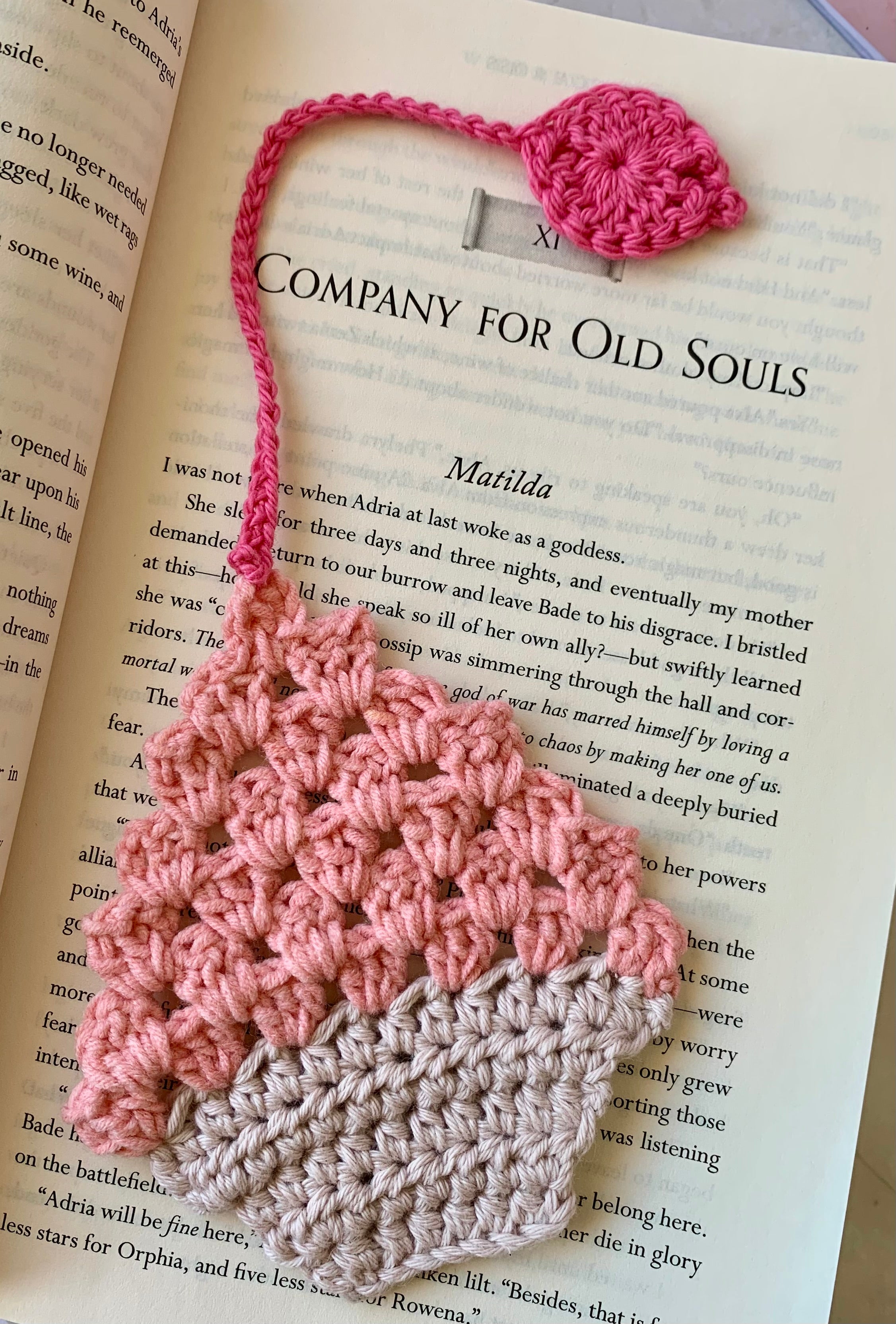 Crochet Cupcake Bookmark – Handmade Bookmark – Gift for Book Lovers – Teacher Present