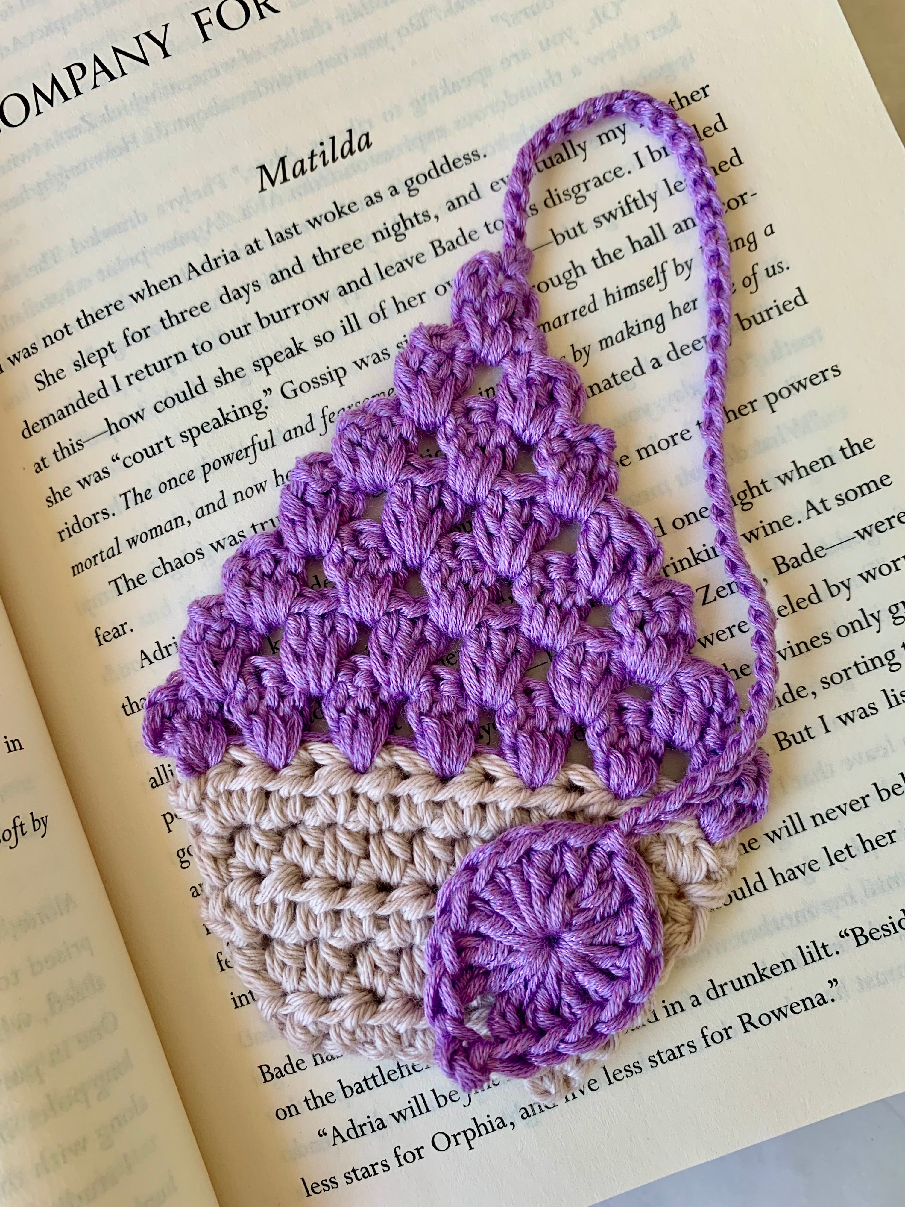 Crochet Cupcake Bookmark – Handmade Bookmark – Gift for Book Lovers – Teacher Present