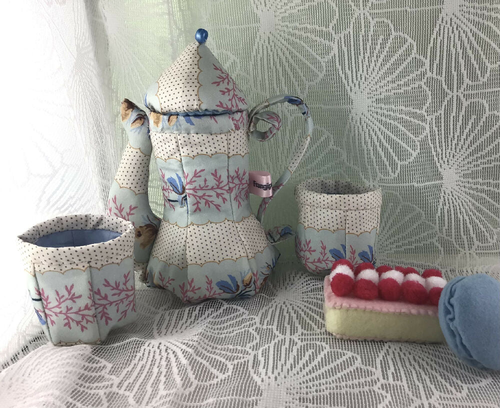 Tall Fabric Teapot Bridgerton design