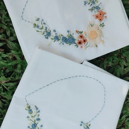 Heart Embroidered Pillow Case