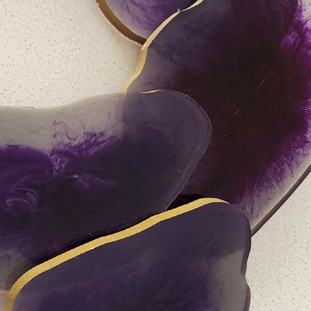 Purple & gold coasters 3
