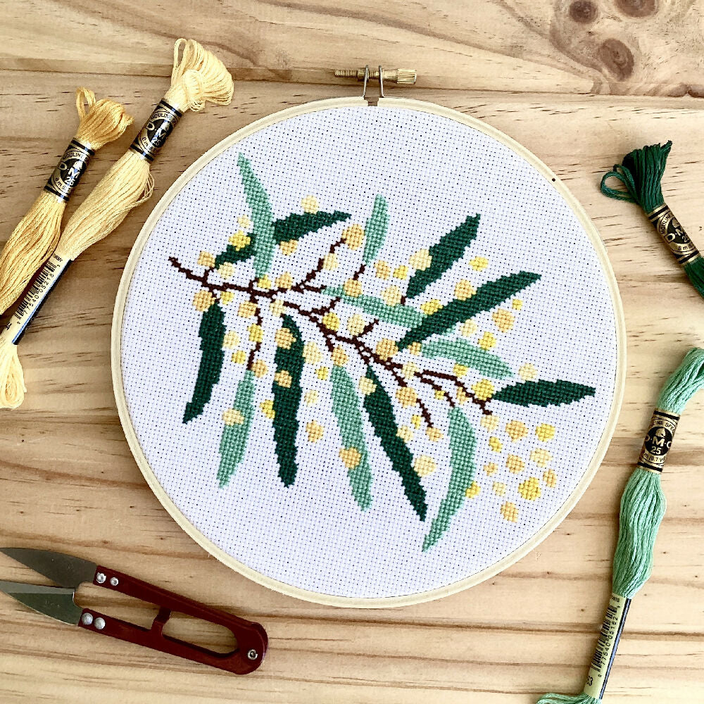 Golden Wattle Cross Stitch Kit