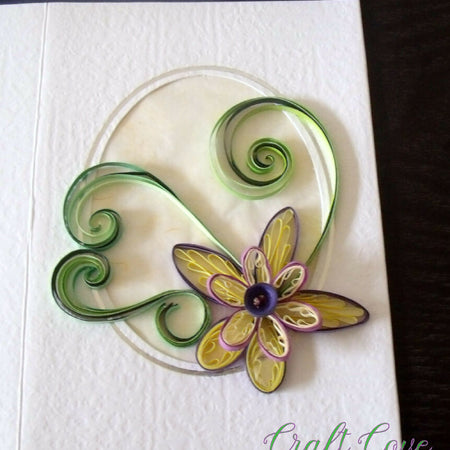 Quilled flower card, wall art