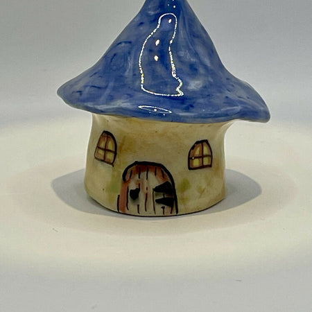 Blue Cap Mushroom fairy house ornament