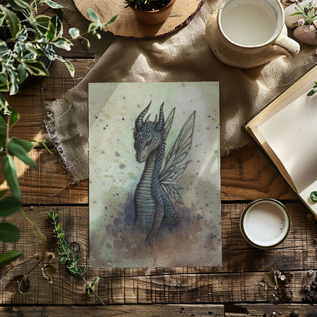 A5 Art Print - Sapphire Dragon