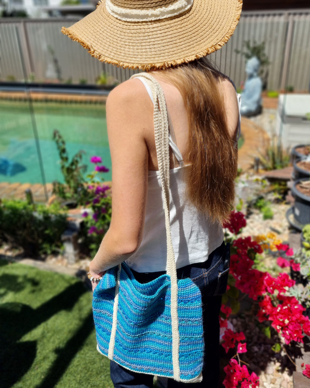 Crochet bag - Beach Blue