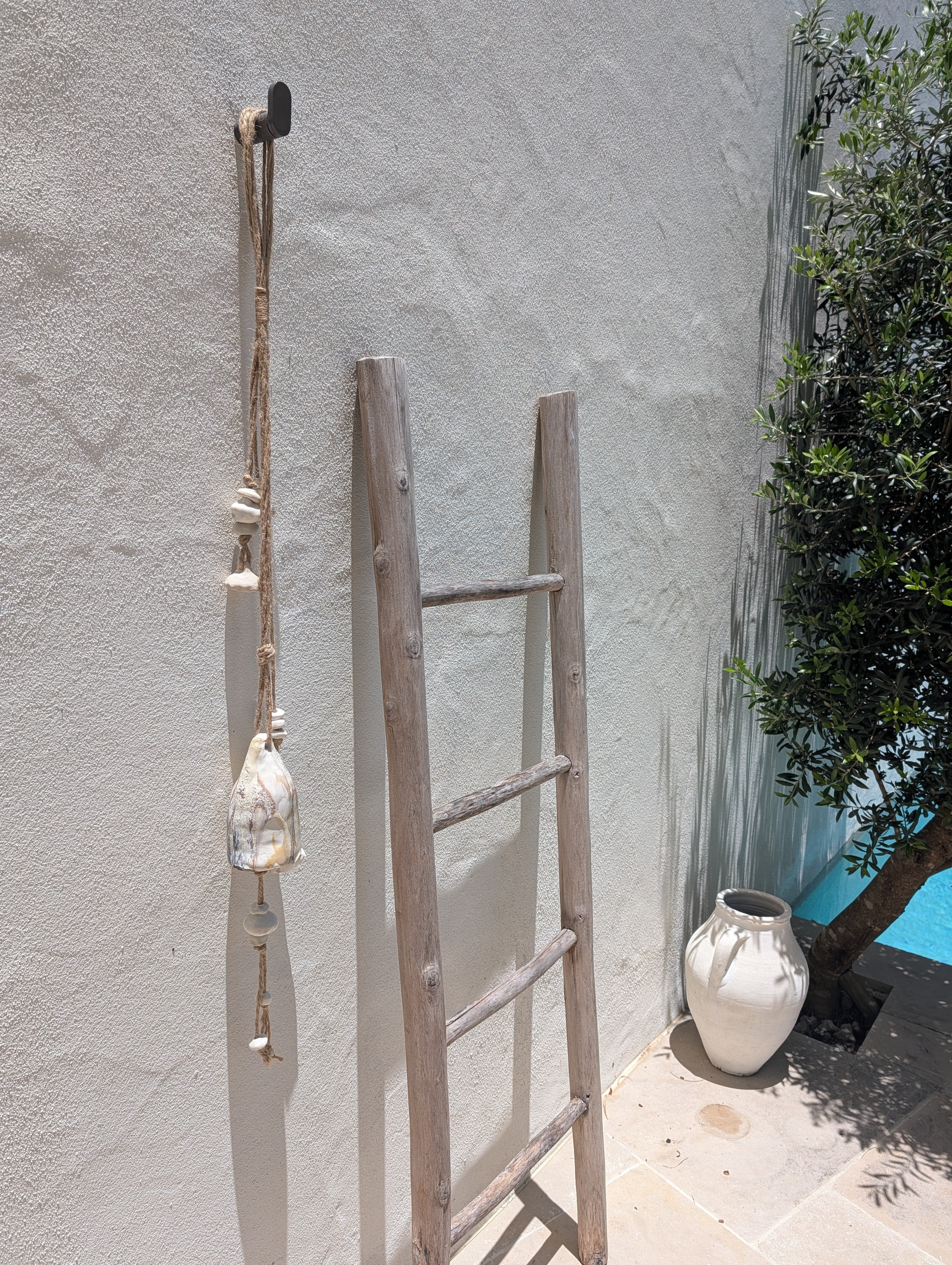 Contemporary Coastal Hanging Wall Art  - Ceramic Bells, Chimes, Beads