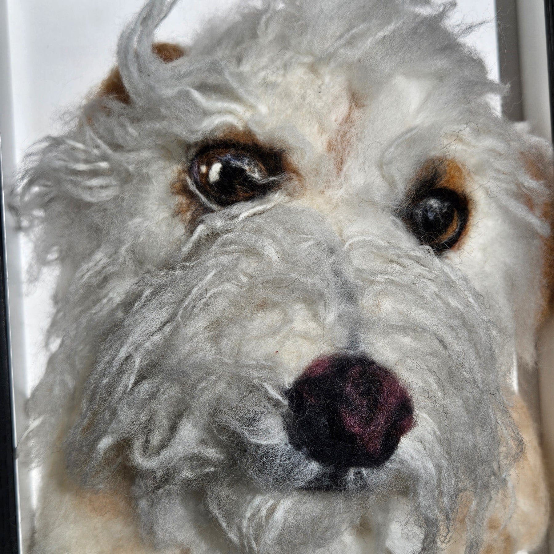 Custom 3D Fibre Art Framed Pawtrait