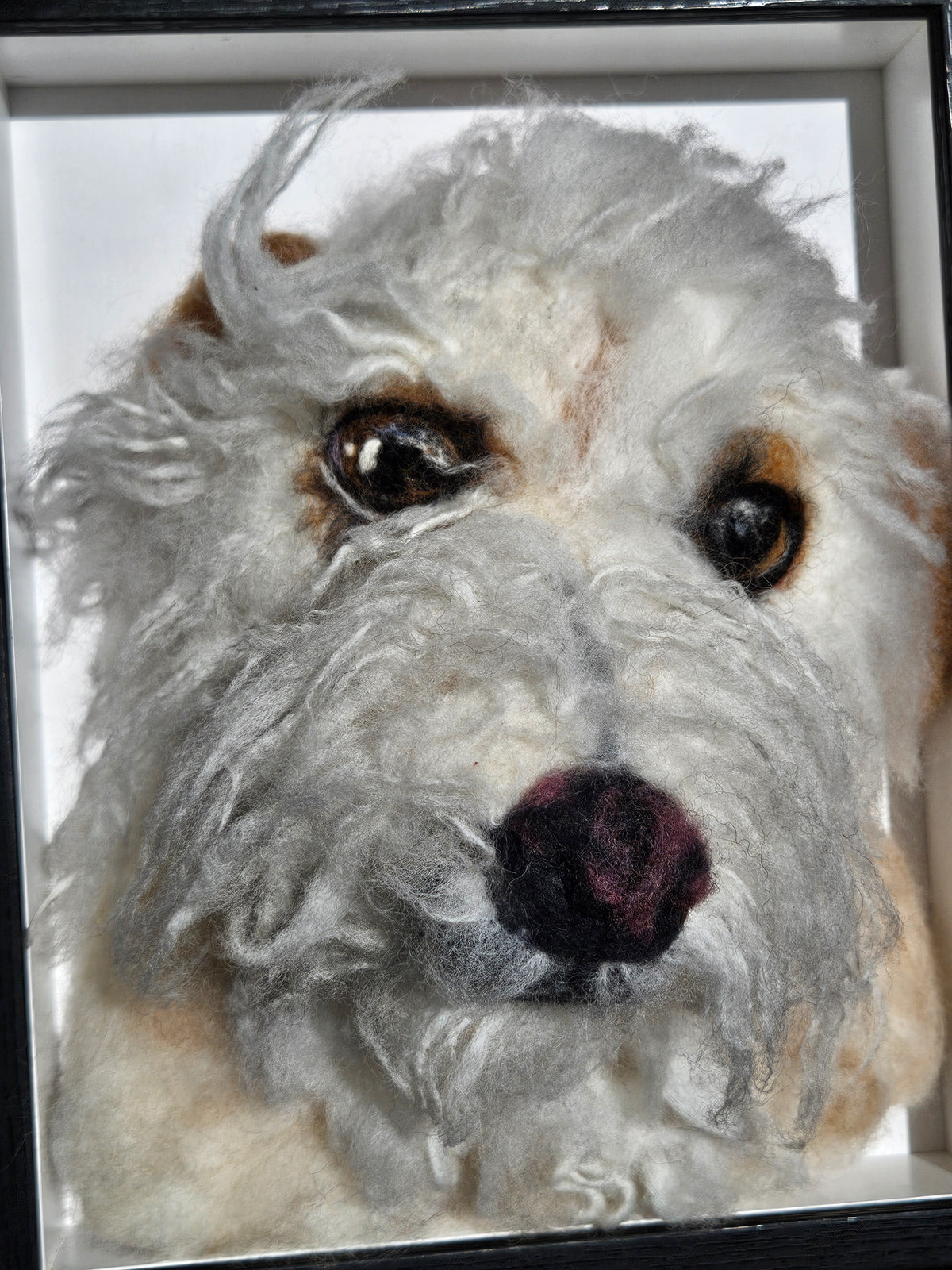 Custom 3D Fibre Art Framed Pawtrait