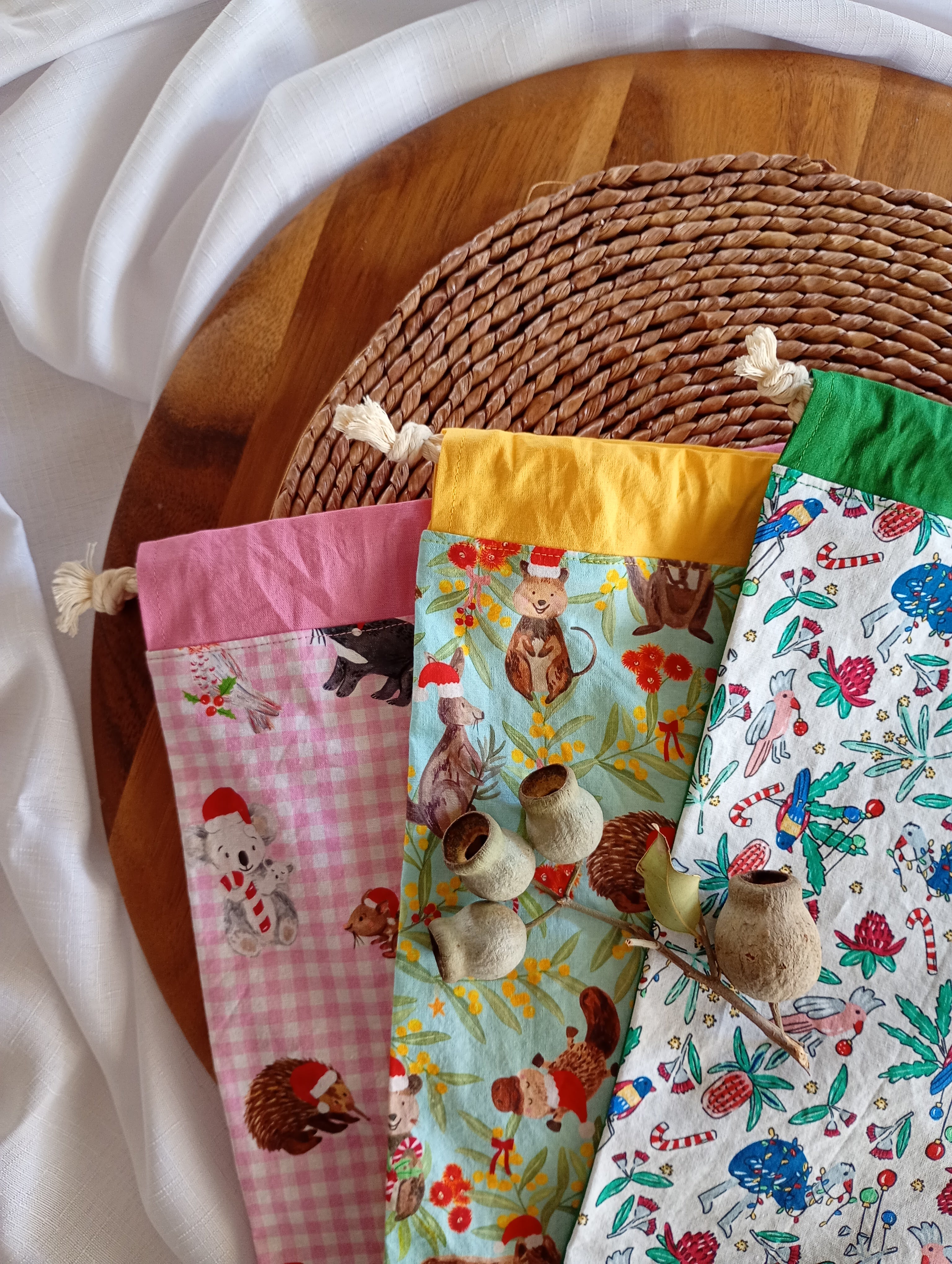 Children's Santa Sacks - Reusable Christmas Gift Bags