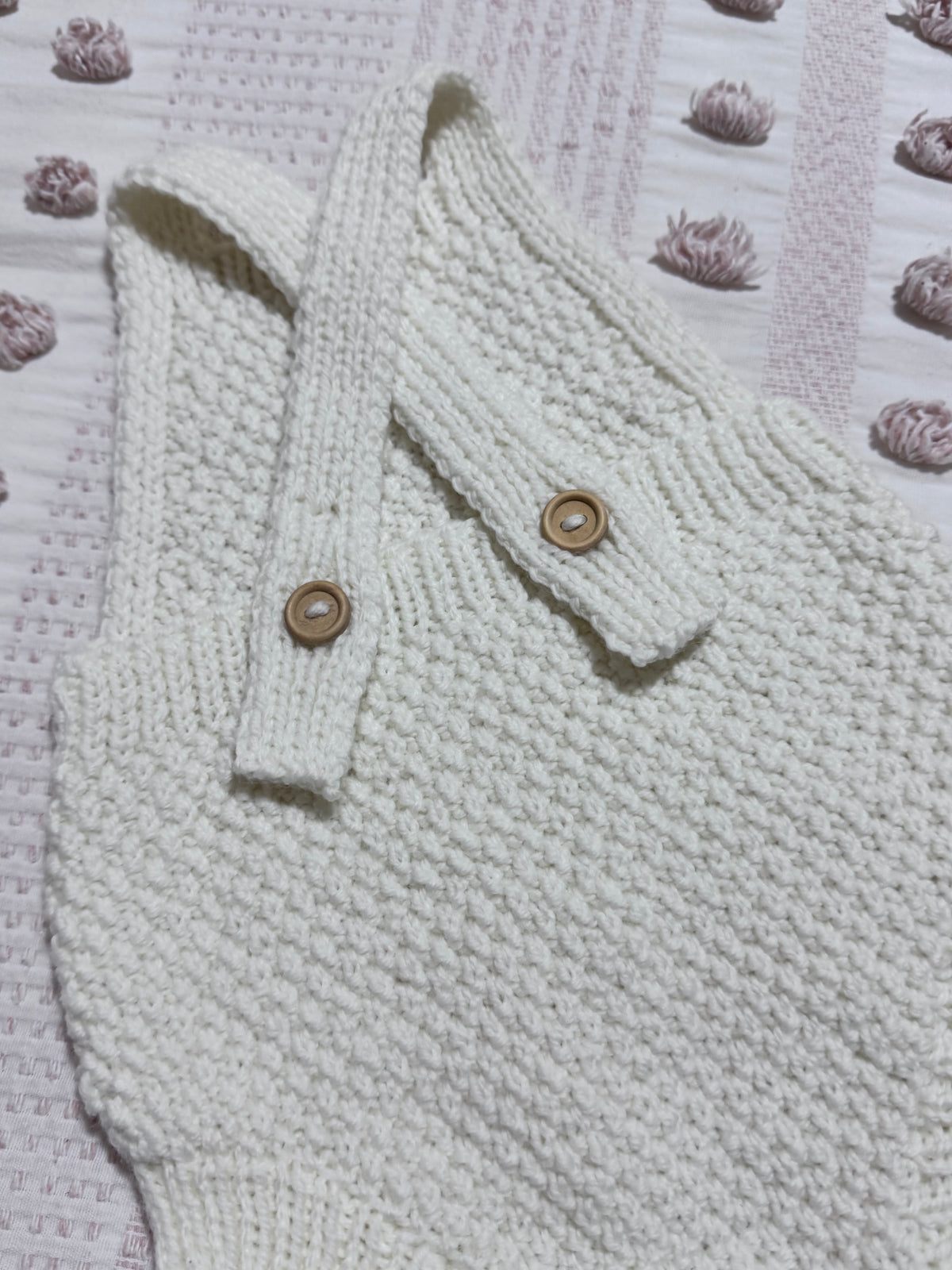 Hand Knitted Baby Romper