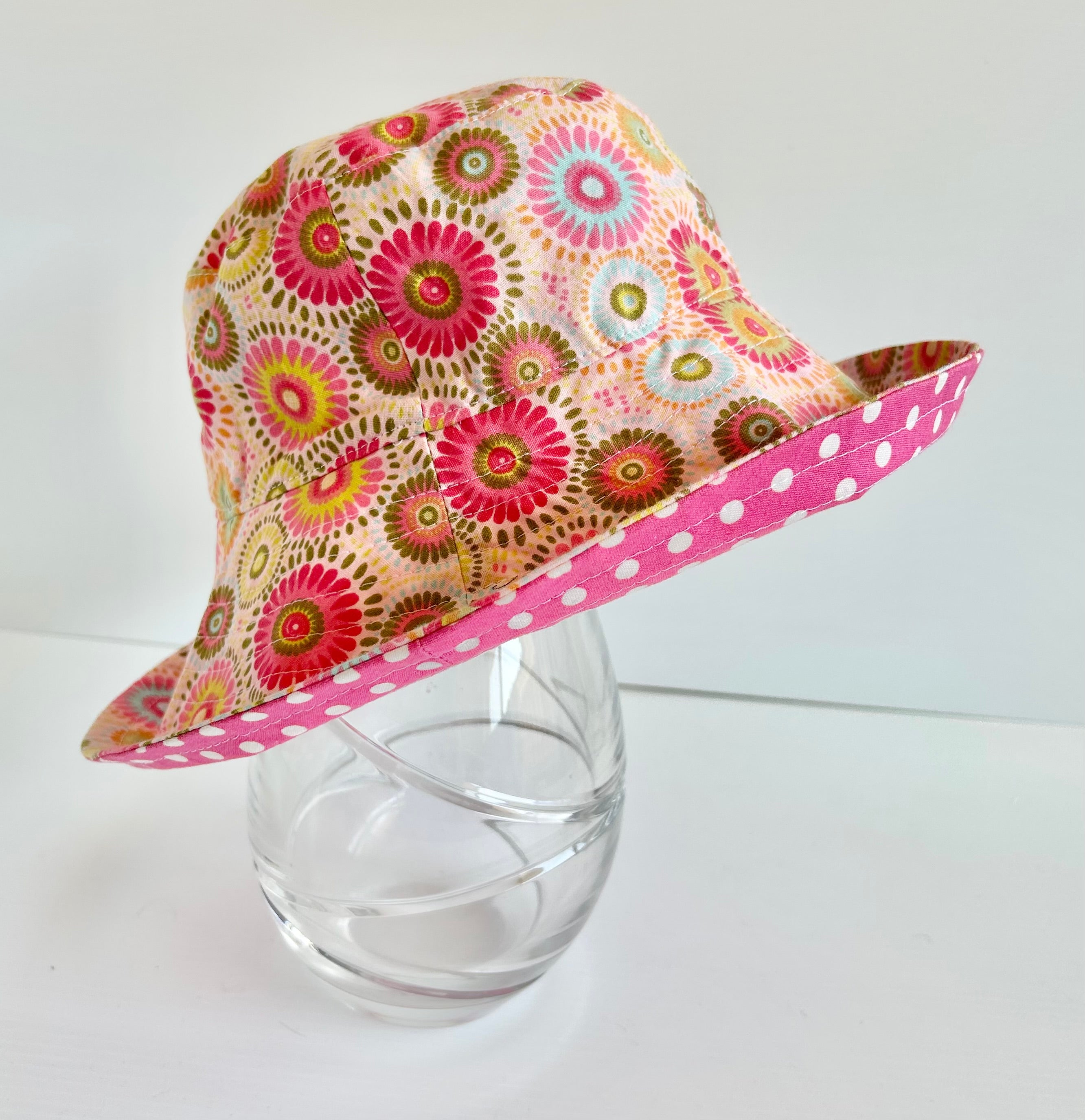 Ready to post- Small size wide brim hats with chin strap- reduced price