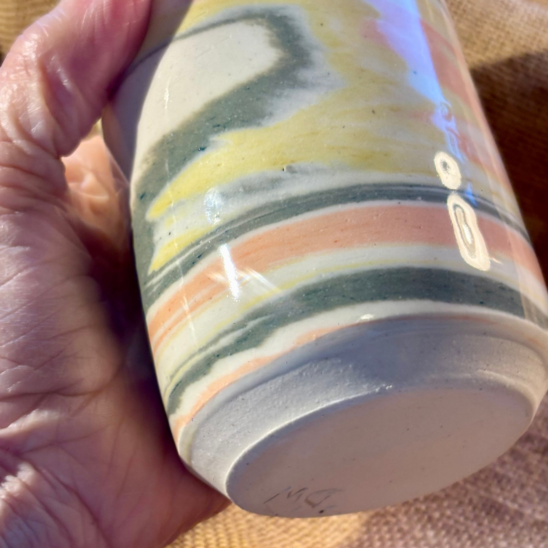 Pottery handmade tumbler