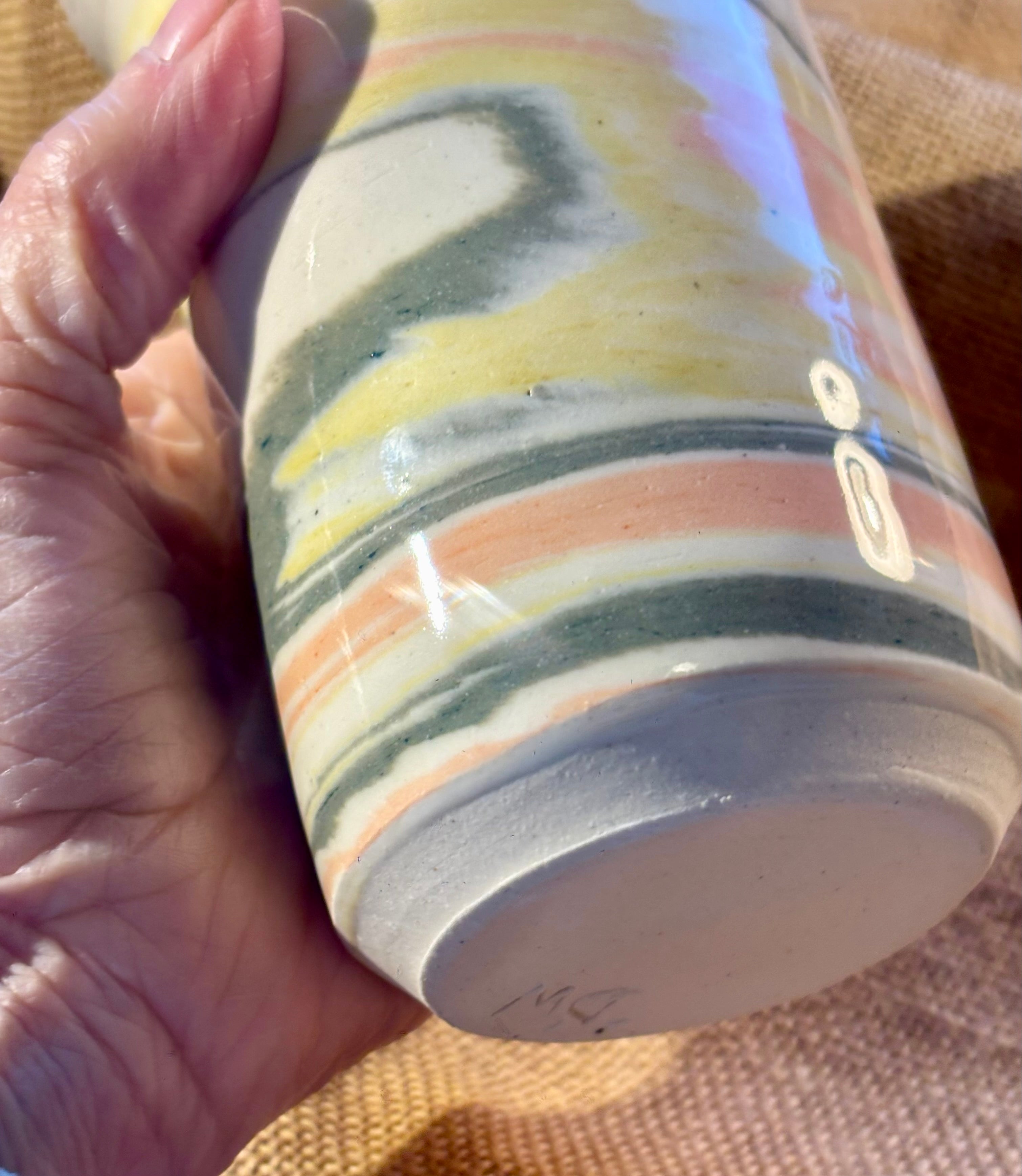 Pottery handmade tumbler