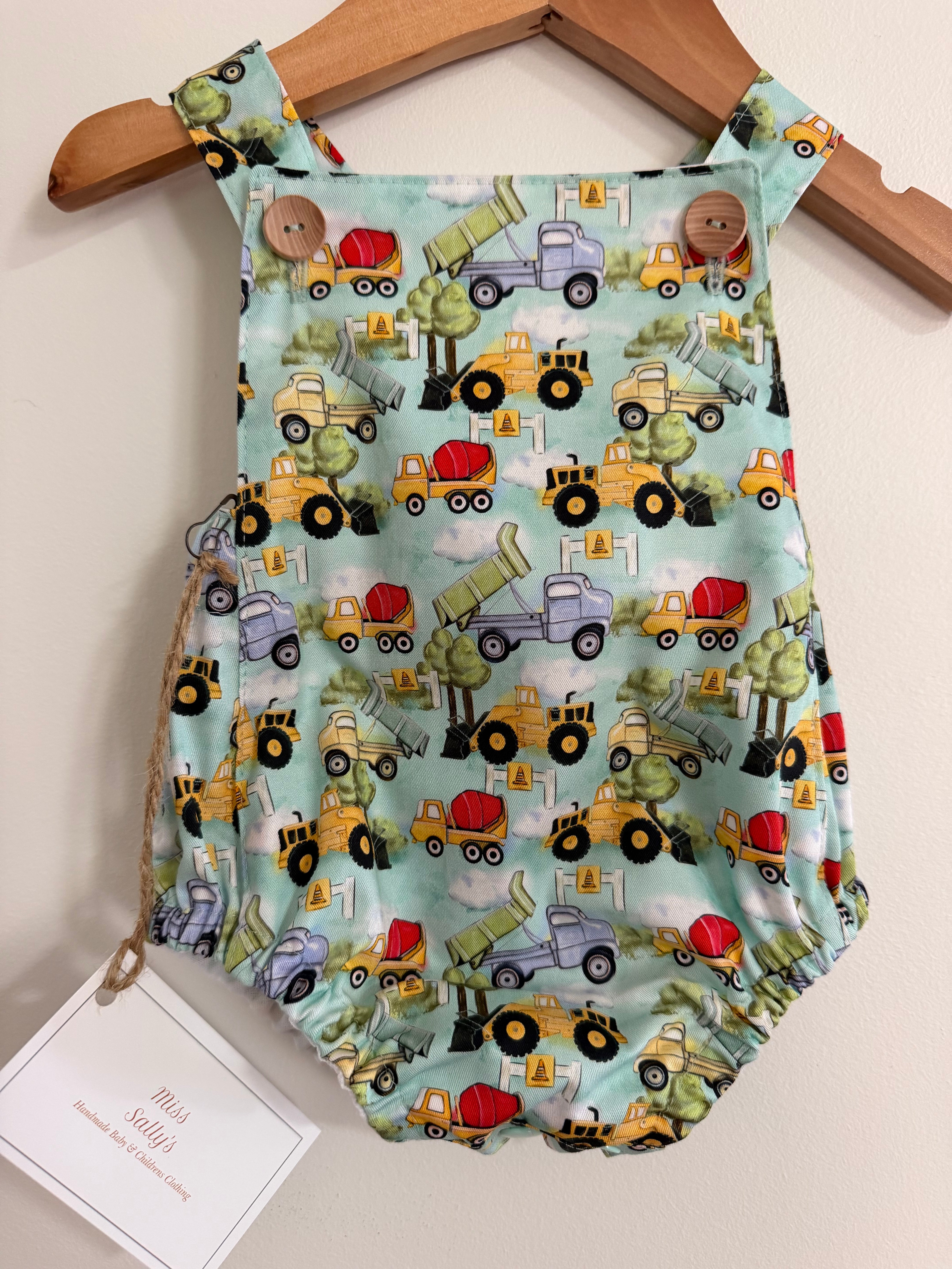 Baby Romper with Trucks
