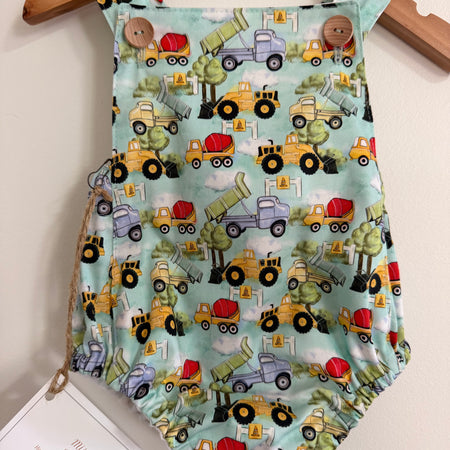 Baby Romper with Trucks