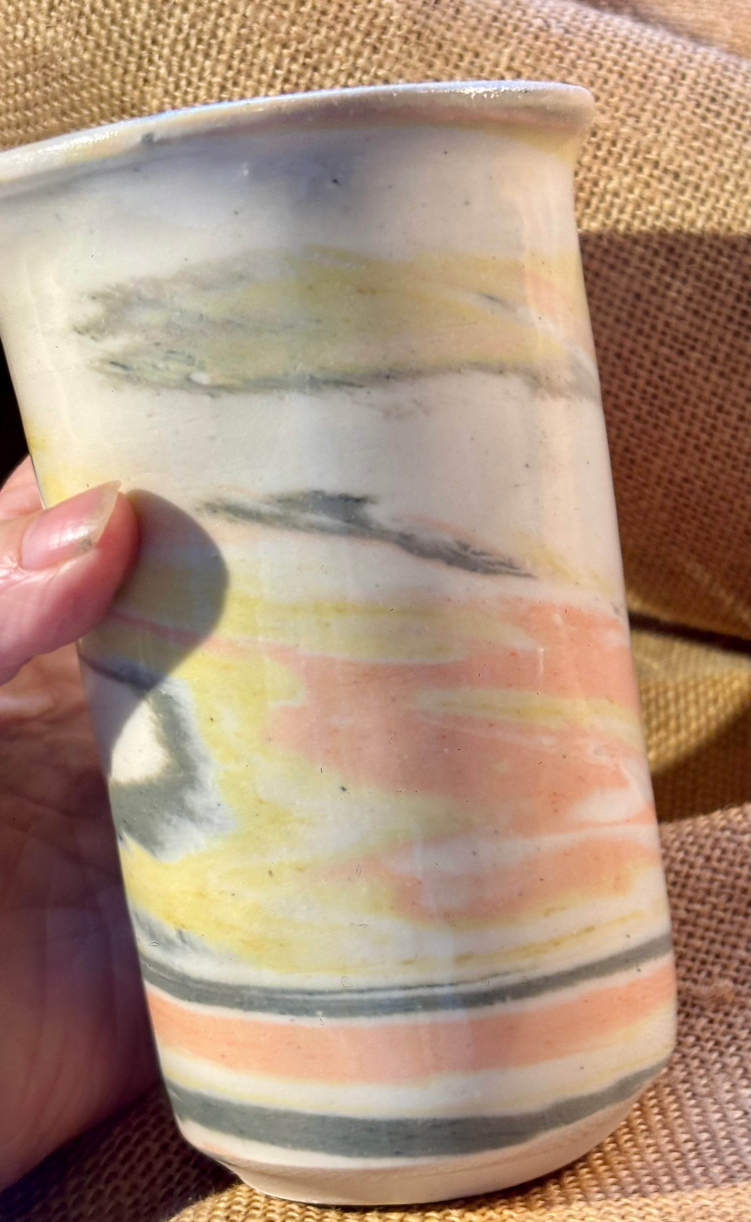 Pottery handmade tumbler