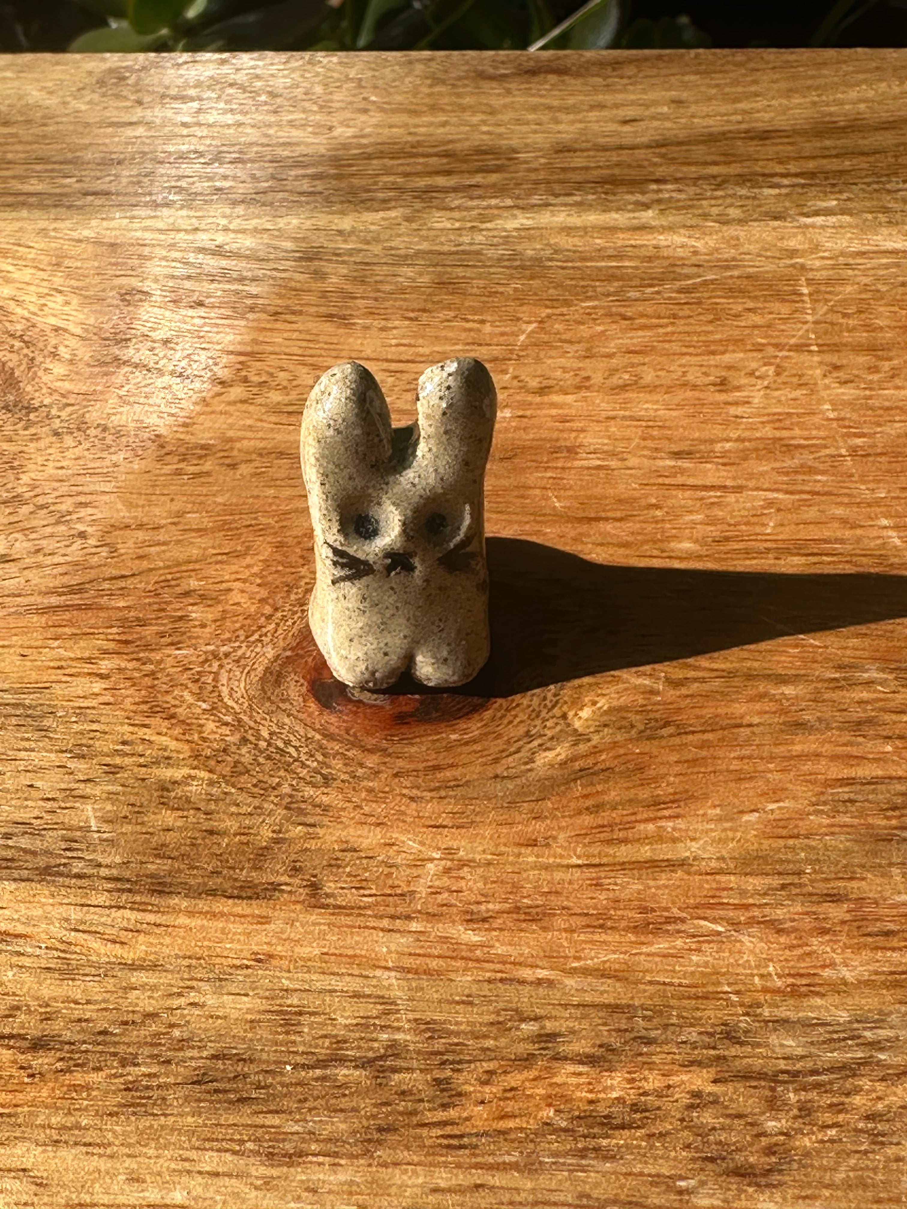 Cross Bunny | Handmade Ceramic Rabbit ! Pocket Colletable