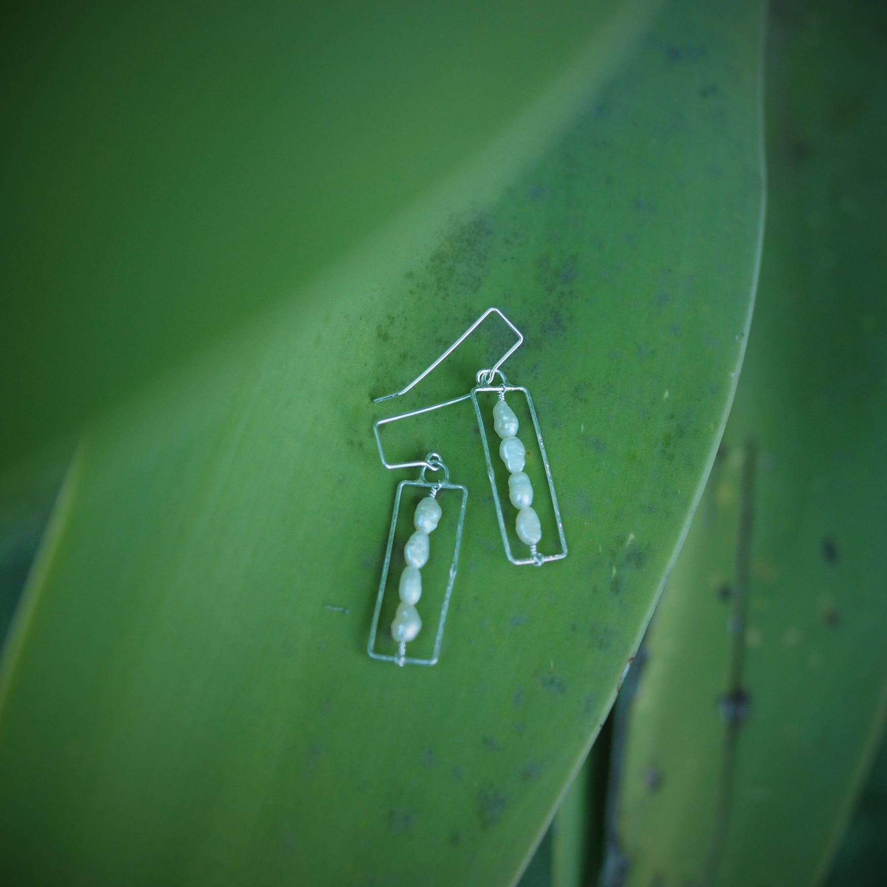 Pearl Portrait Earrings | Sterling Silver
