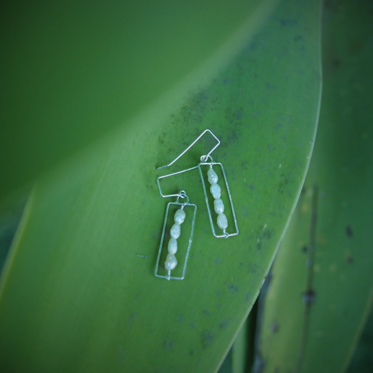 Pearl Portrait Earrings | Sterling Silver