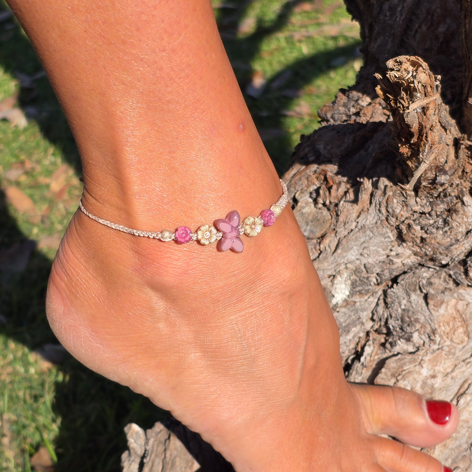 Butterfly Macrame Bracelet/Anklet