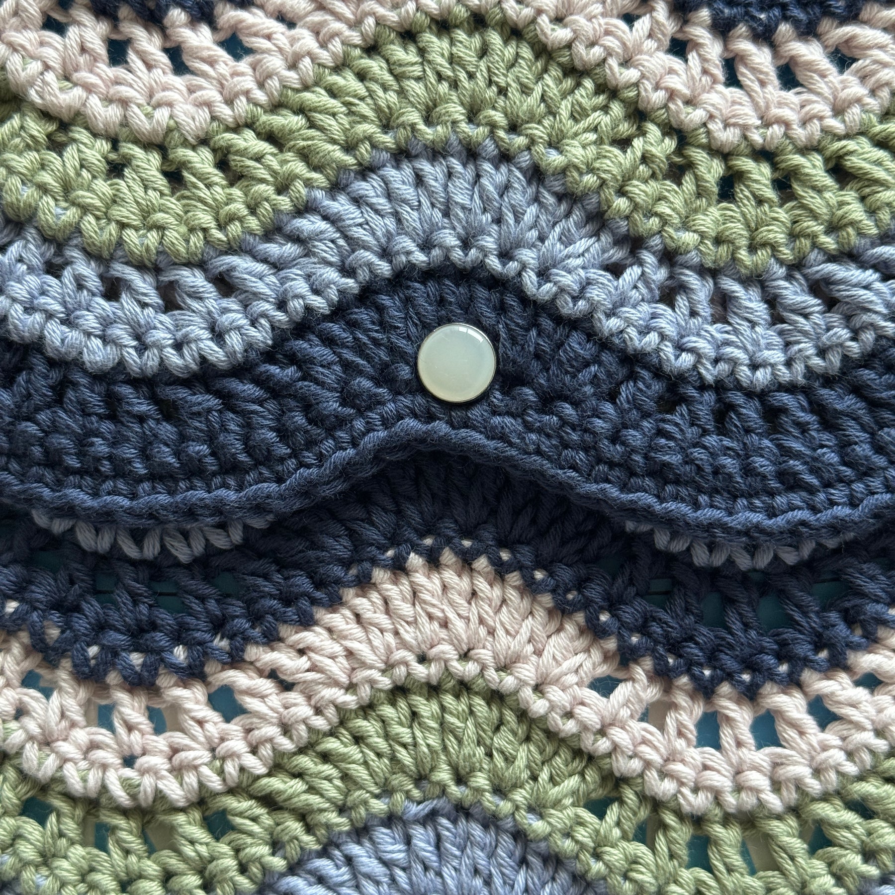Book Sleeve | Handmade Crochet Book Accessary | Waves Ver. Cotton Yarn