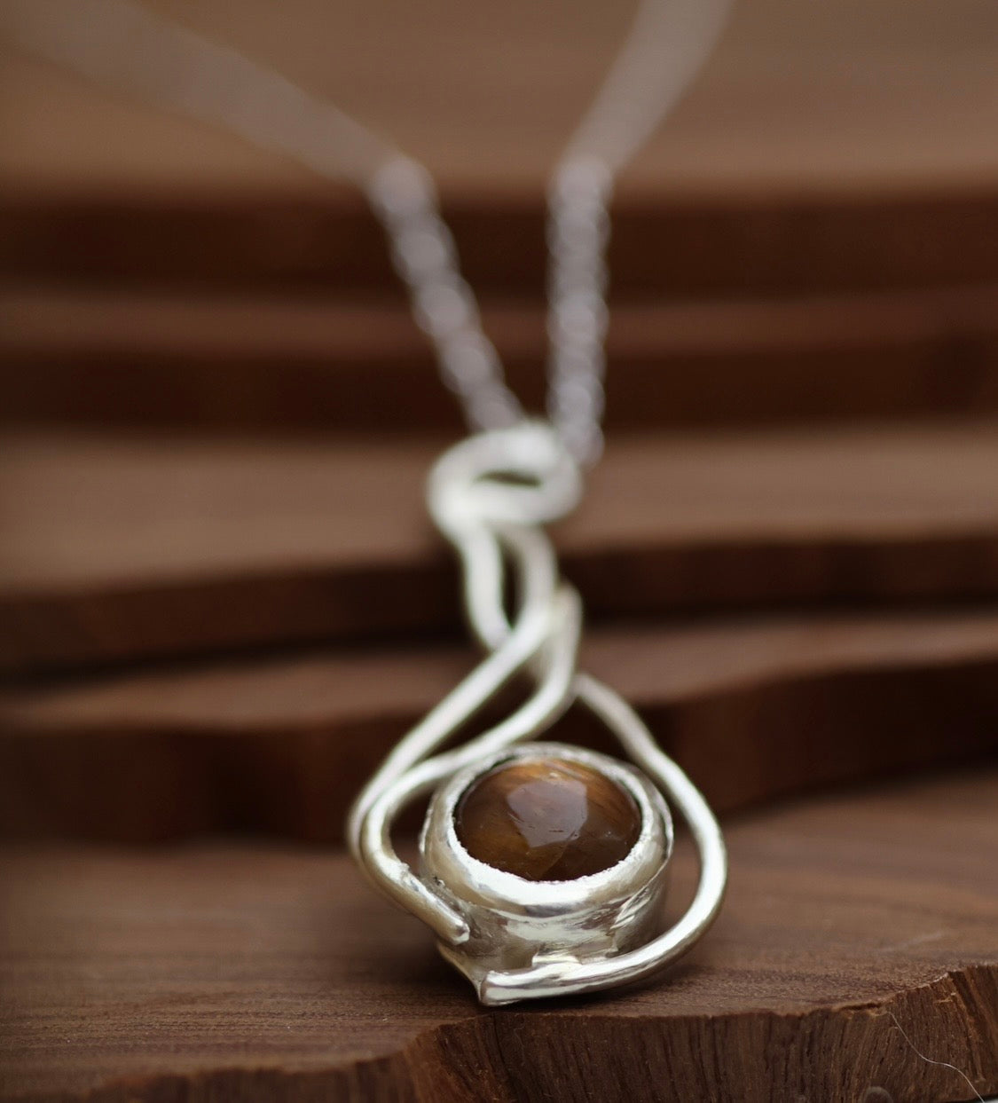 Sunstone pendant in 925 silver
