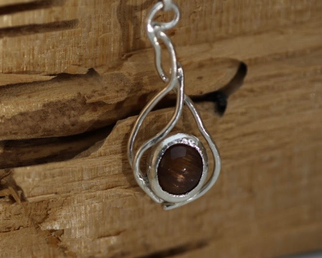 Sunstone pendant in 925 silver