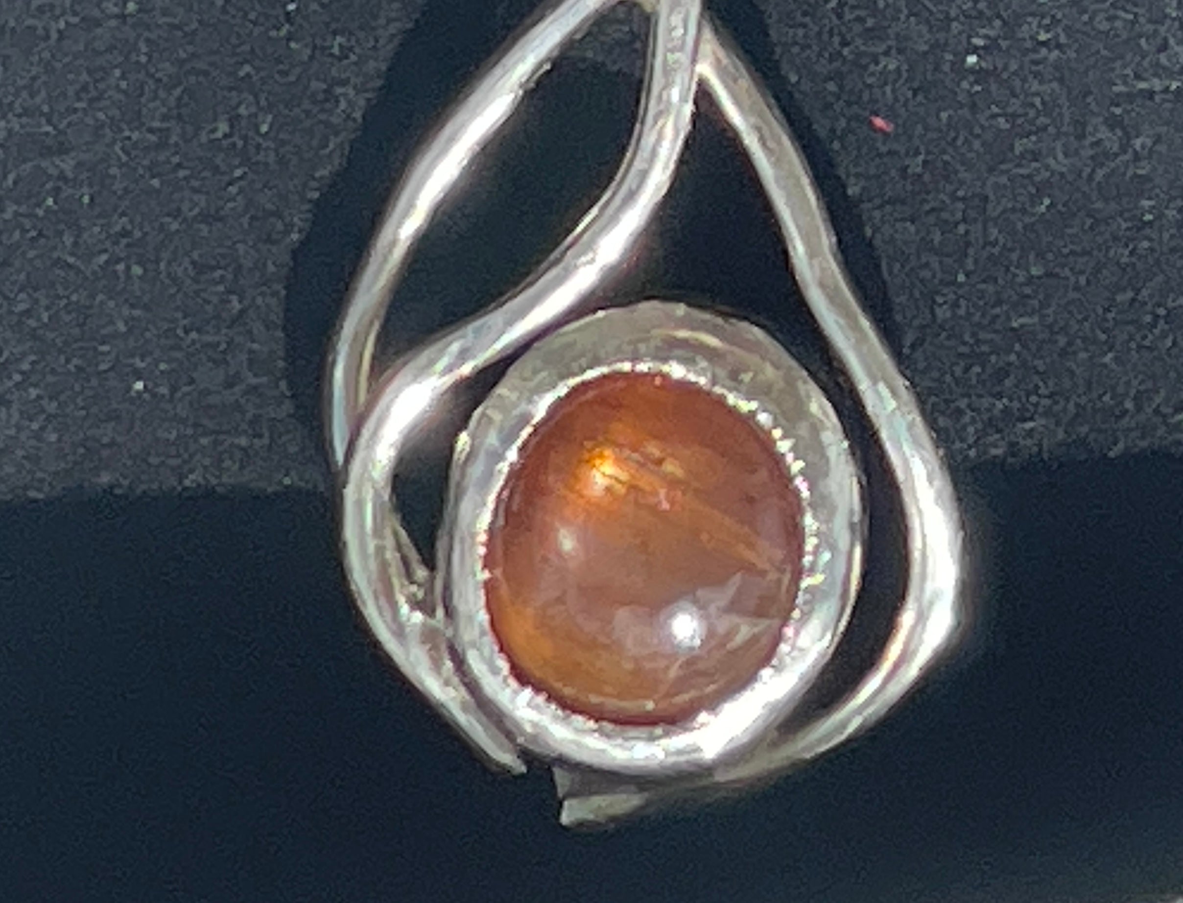 Sunstone pendant in 925 silver
